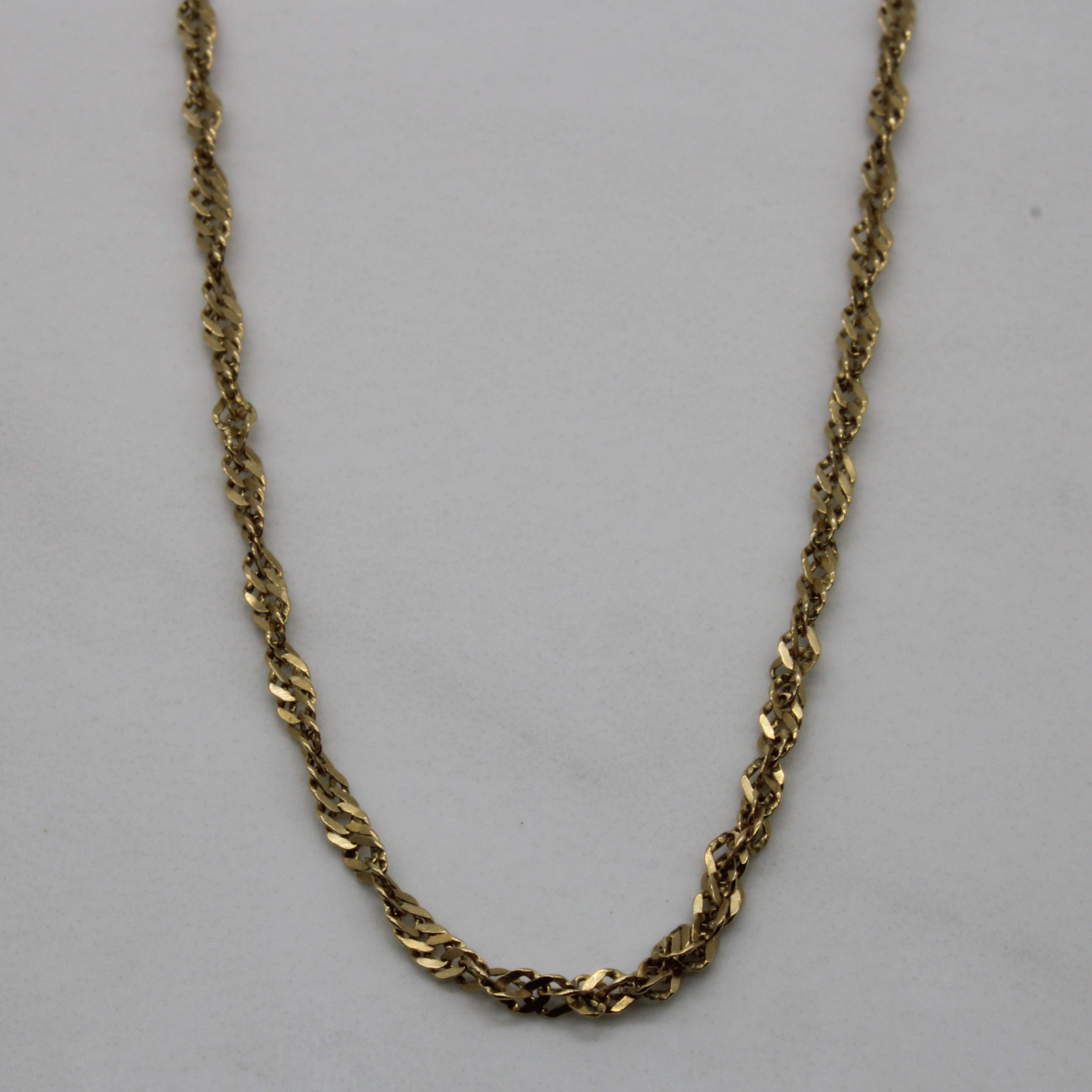10k Yellow Gold Singapore Chain | 24" |