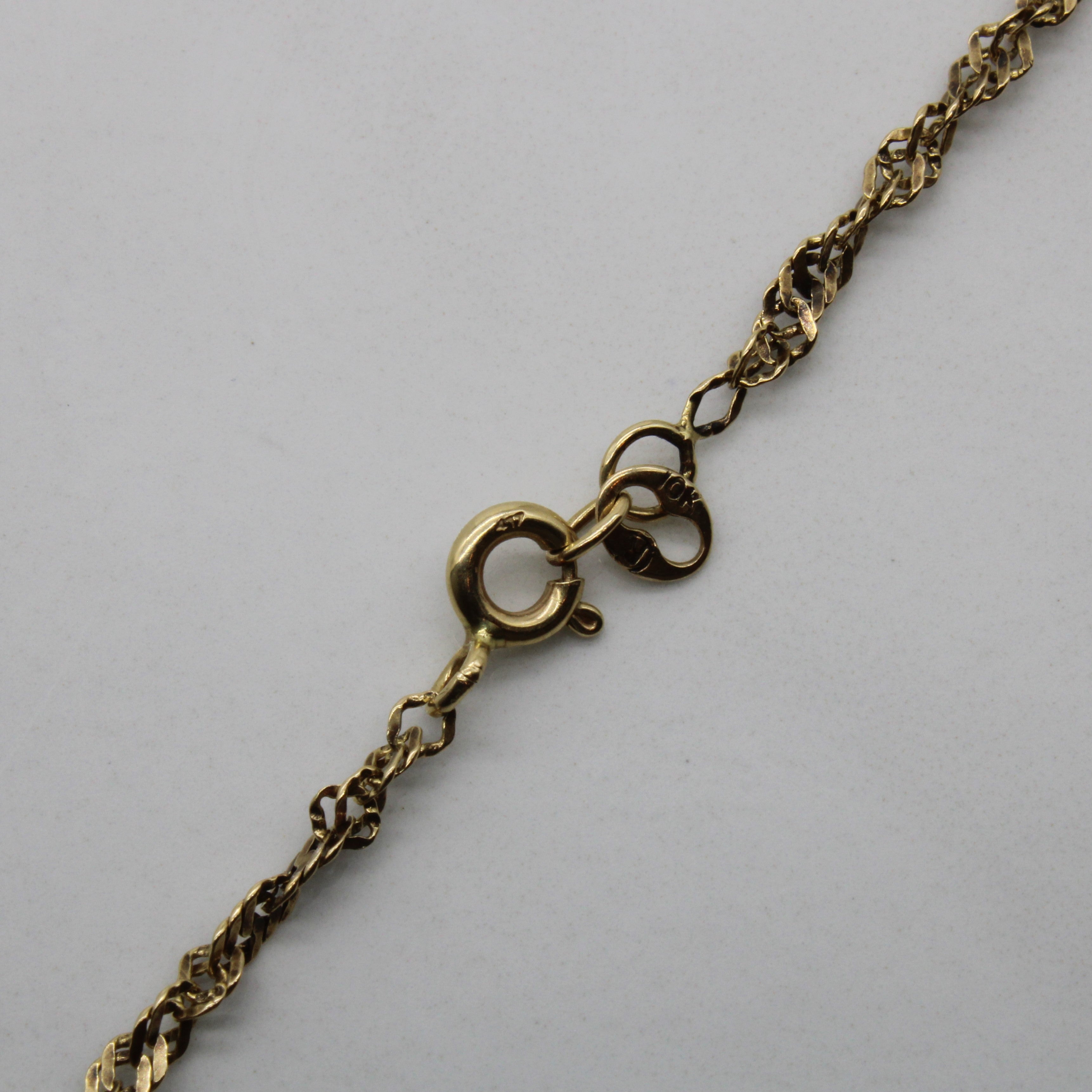 10k Yellow Gold Singapore Chain | 24" |