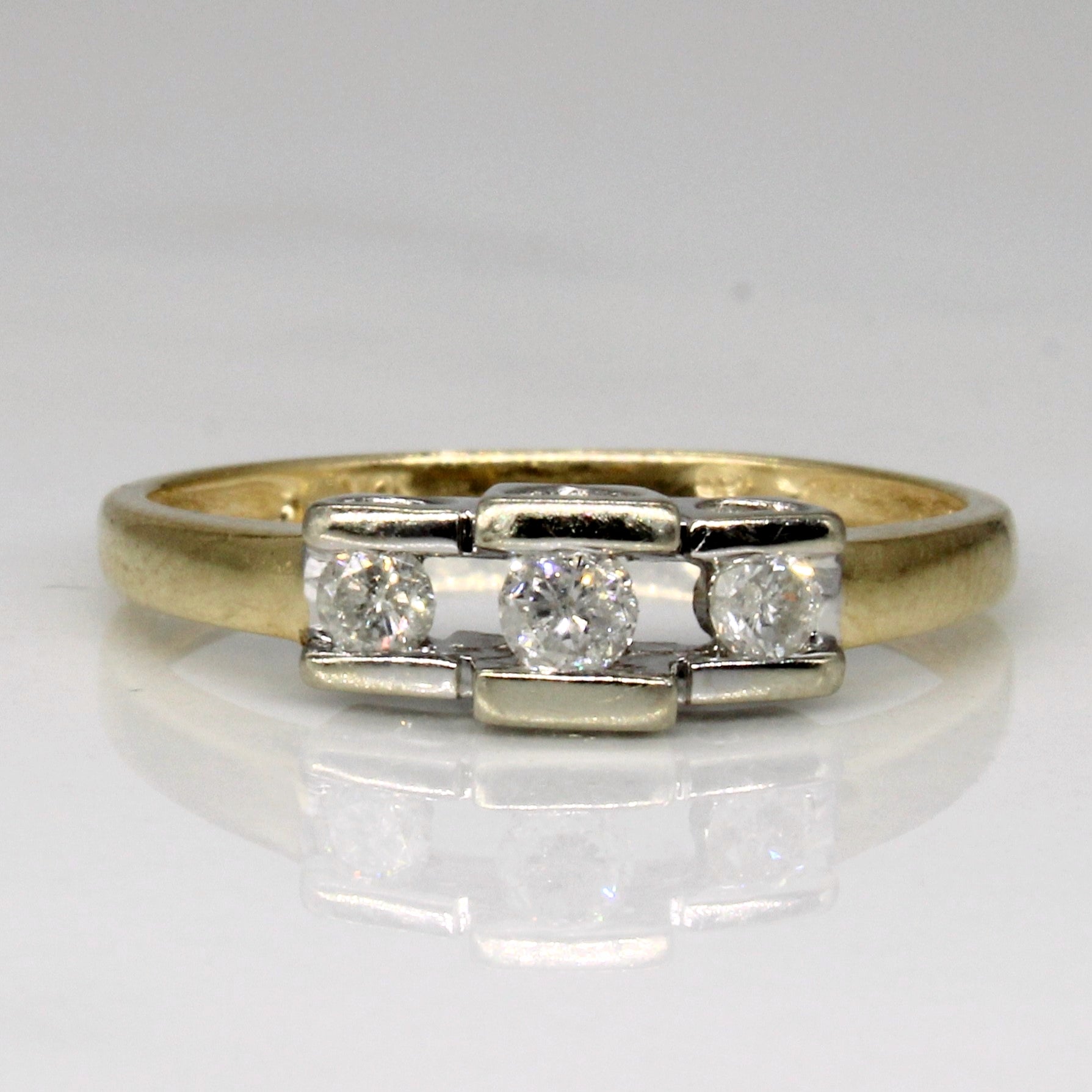 Bague sertie de diamants en canal | 0,17 ct | Taille 7,25 |