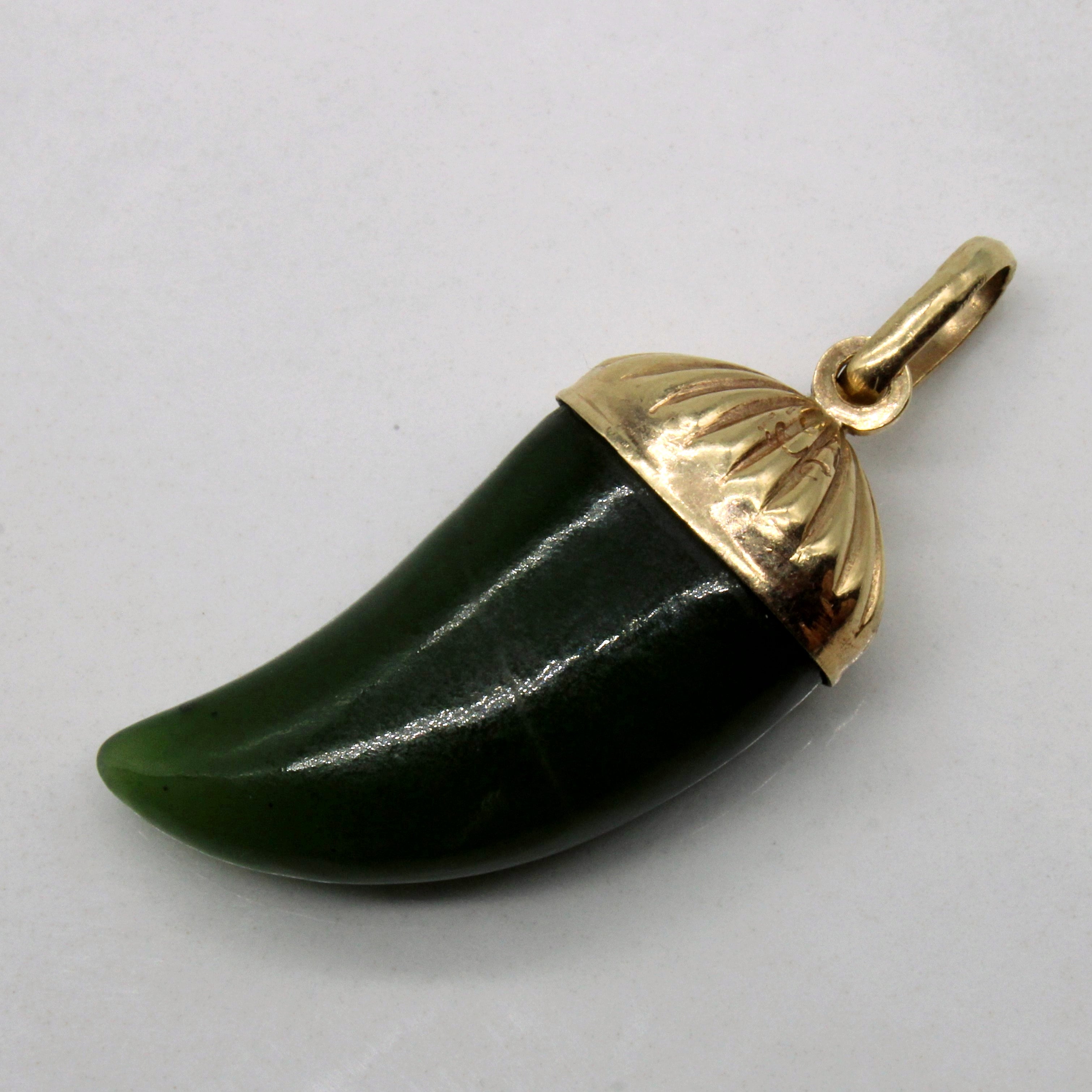 Carved Nephrite Pendant | 12.00ct |