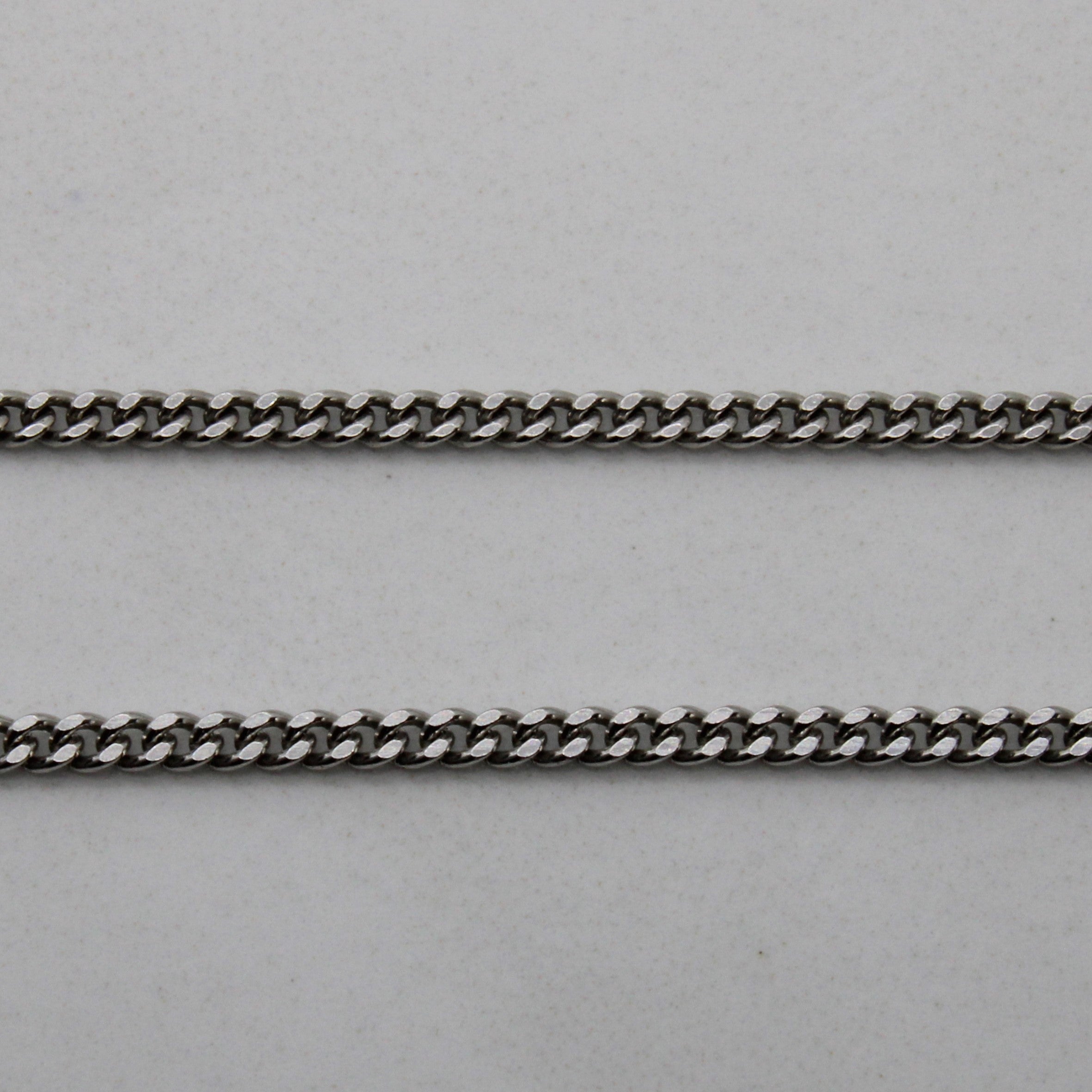 14k White Gold Curb Chain | 18" |