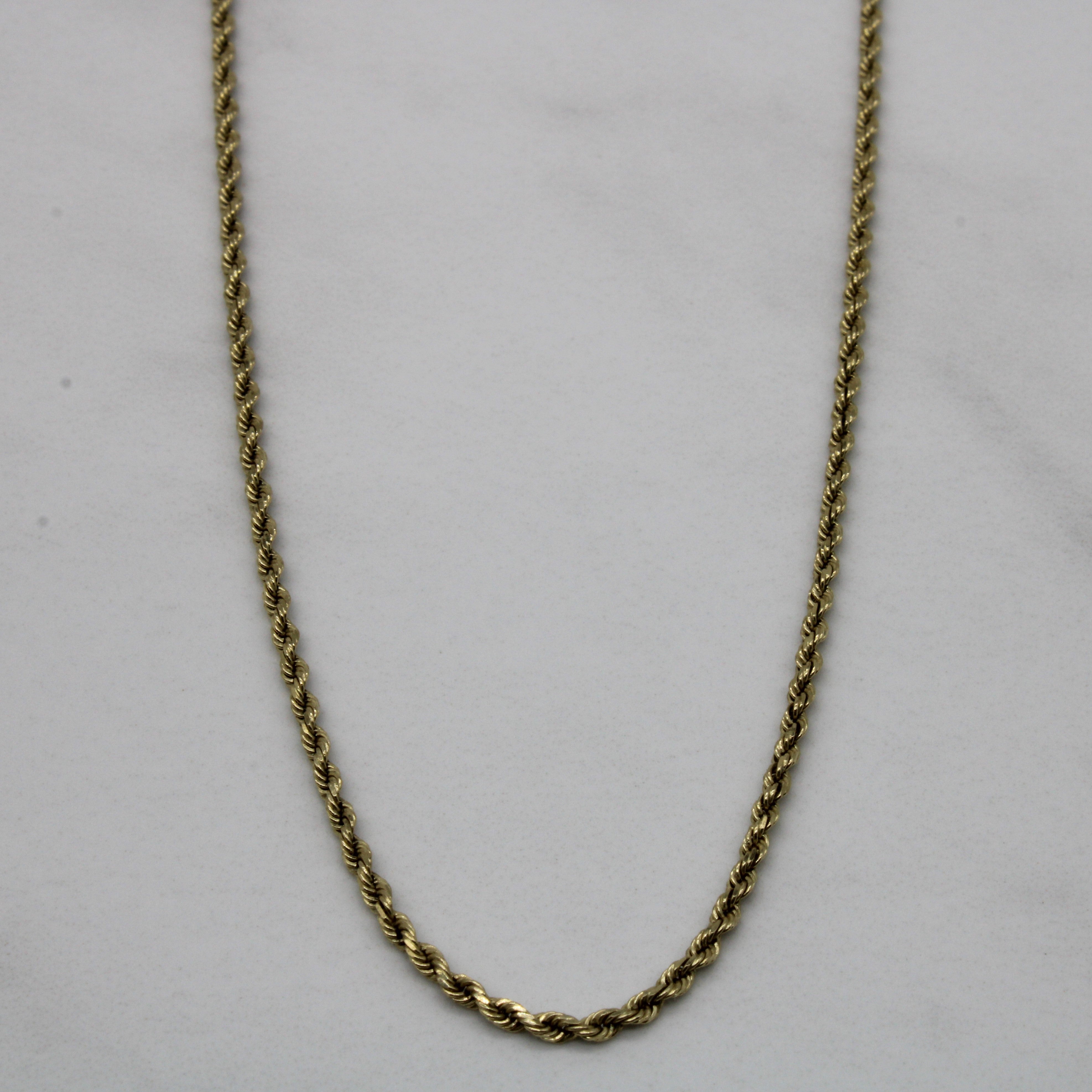 14k Yellow Gold Rope Chain | 18" |