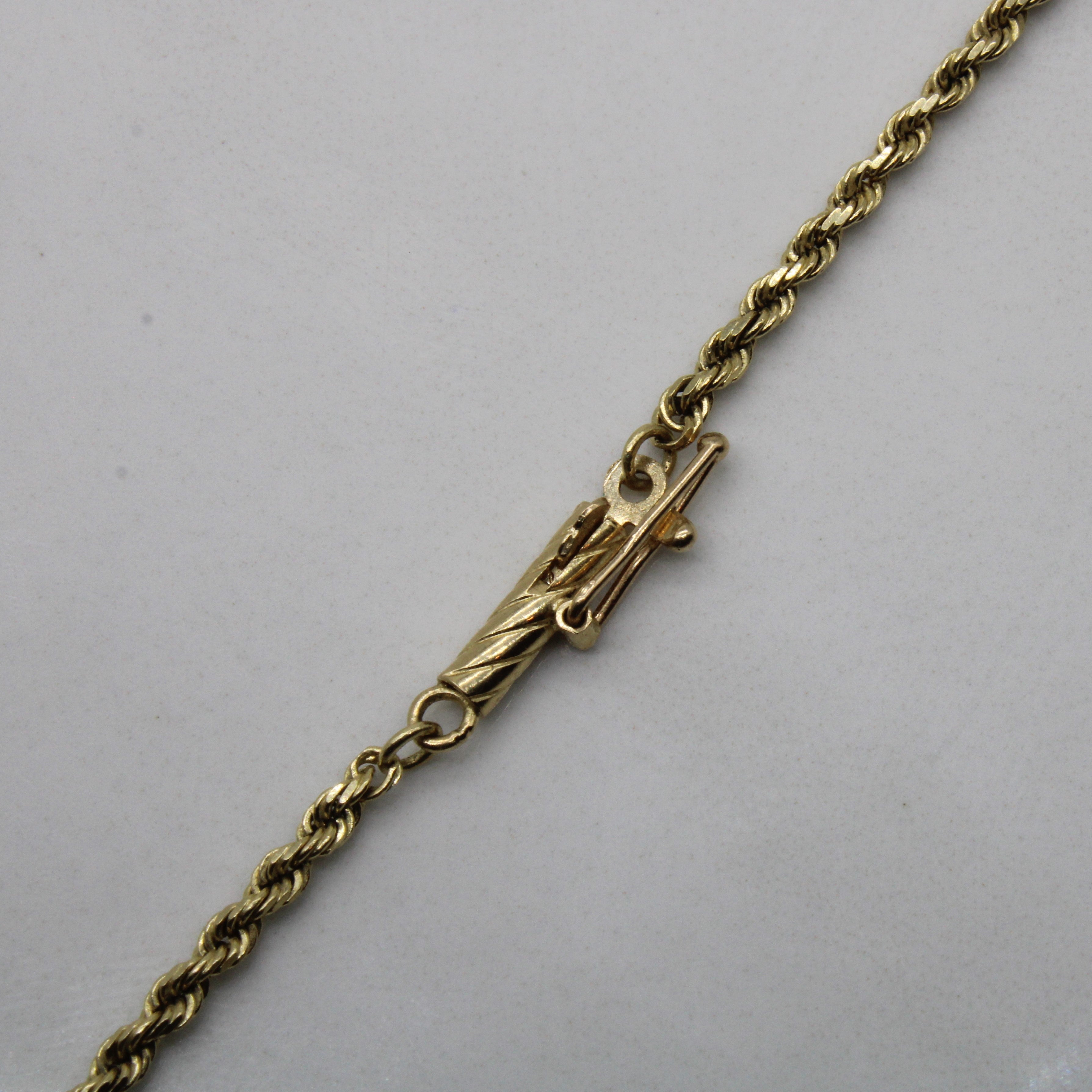 14k Yellow Gold Rope Chain | 18" |
