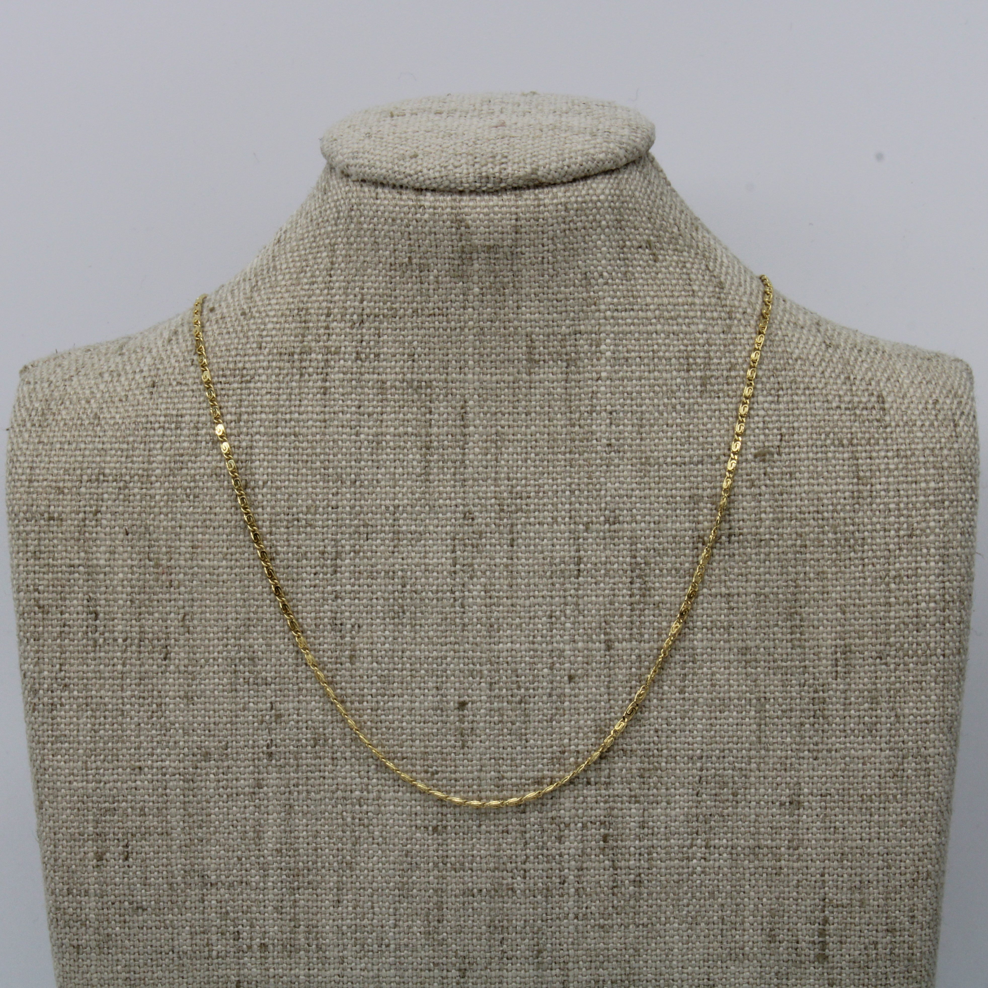 18k Yellow Fancy Link Chain | 18" |