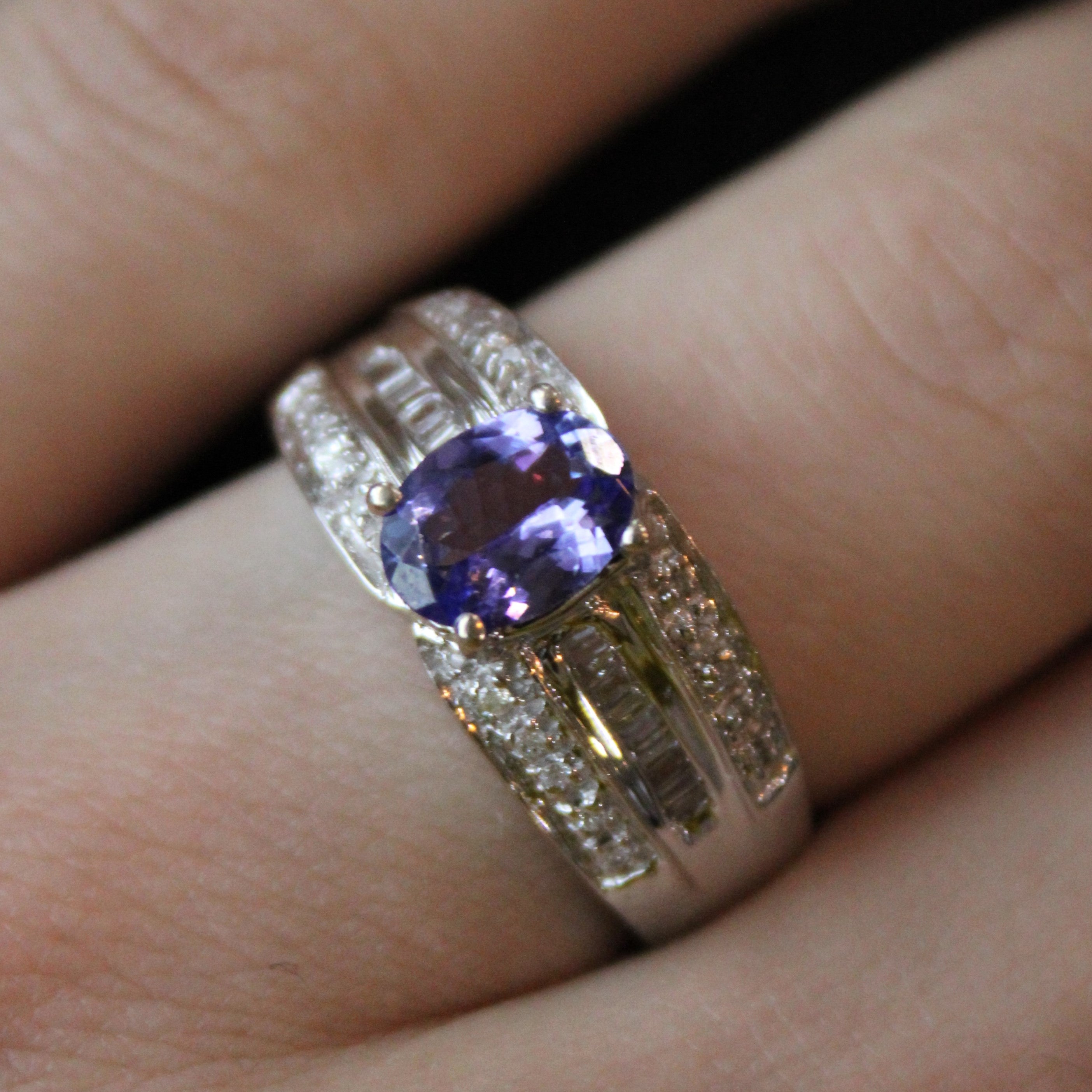 Tanzanite & Diamond Cocktail Ring | 0.95ct, 0.28ctw | SZ 8.25 |