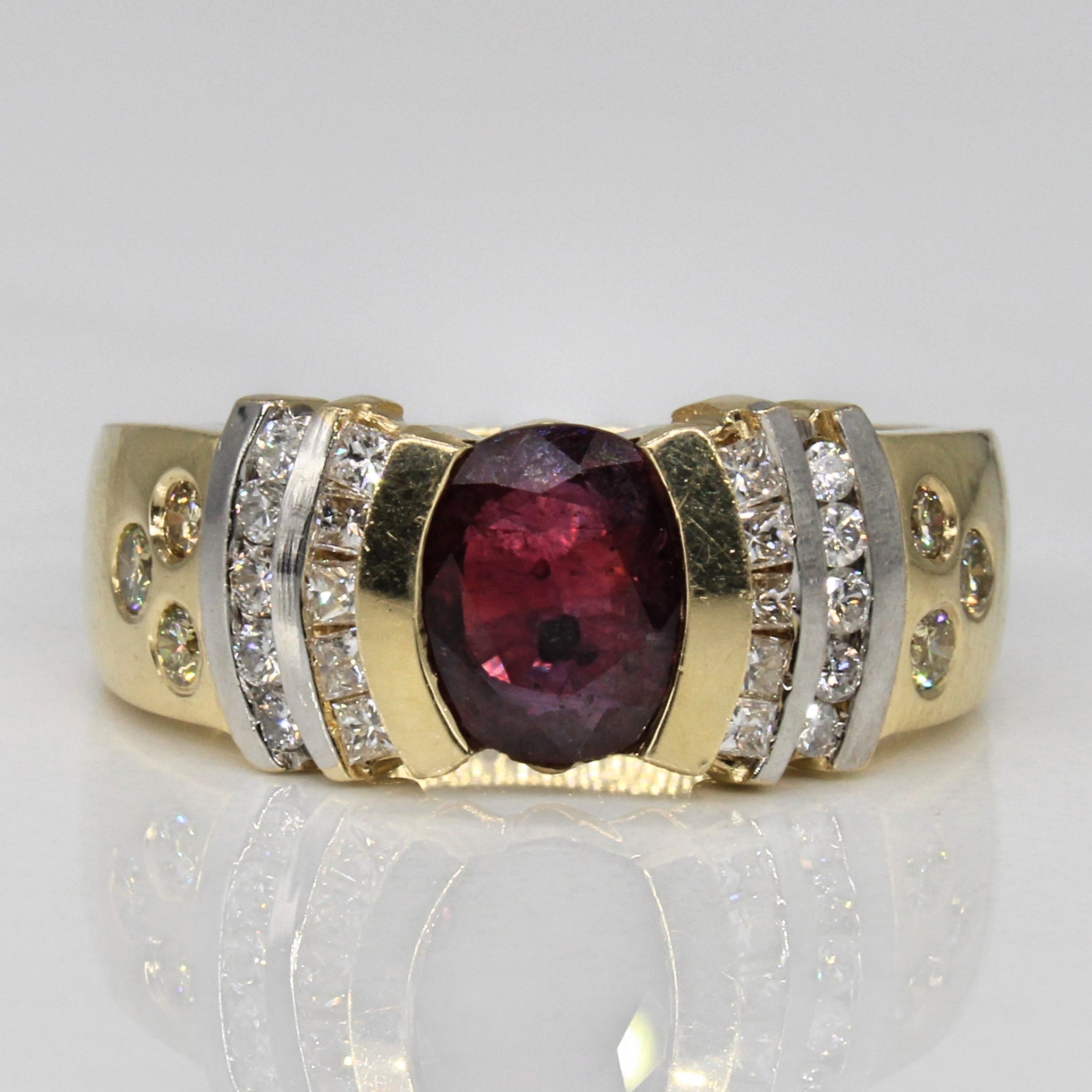 Ruby & Diamond Cocktail Ring | 1.02ct, 0.63ctw | SZ 8.75 |