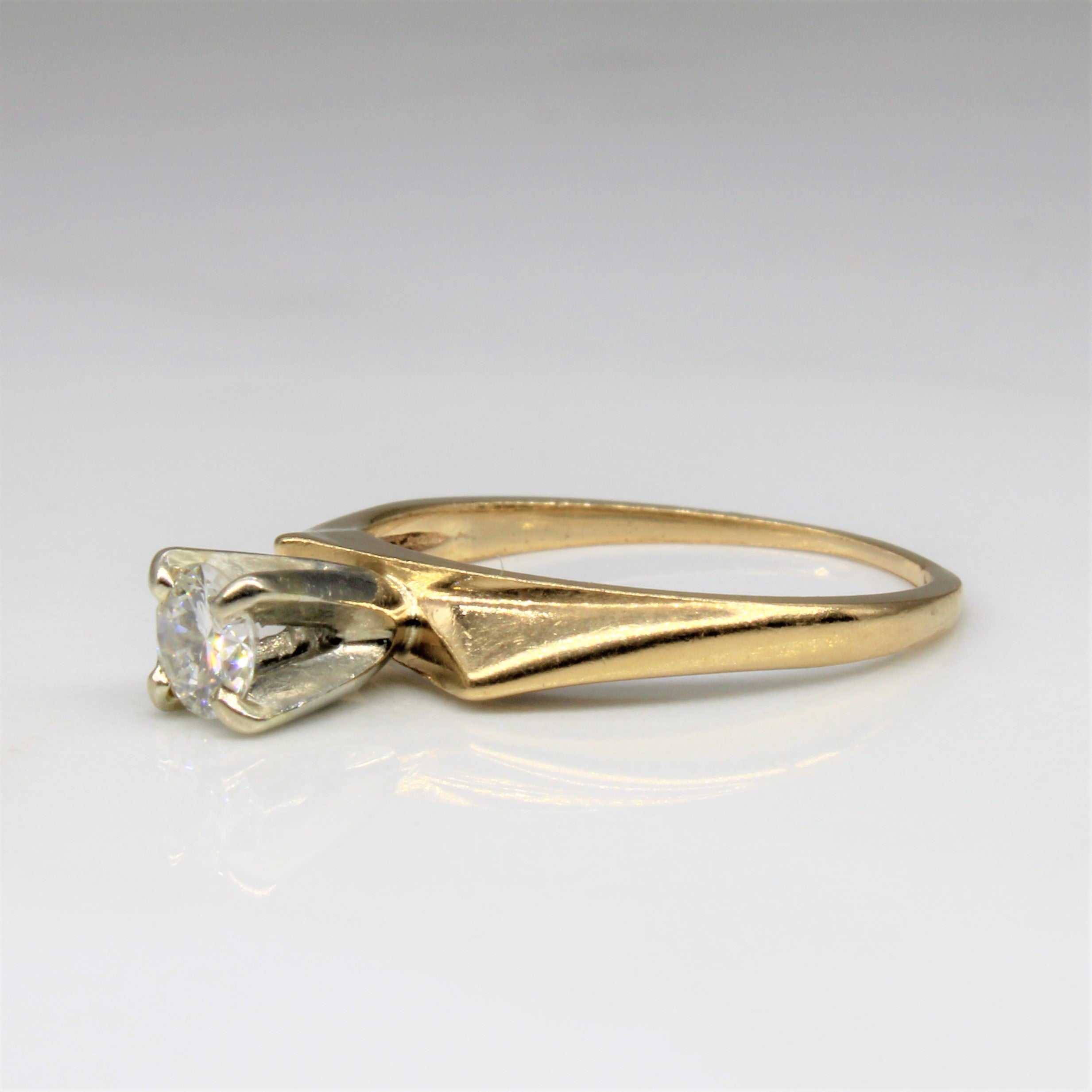 Tapered Bypass Diamond Solitaire Ring | 0.25ct | SZ 5.25 |