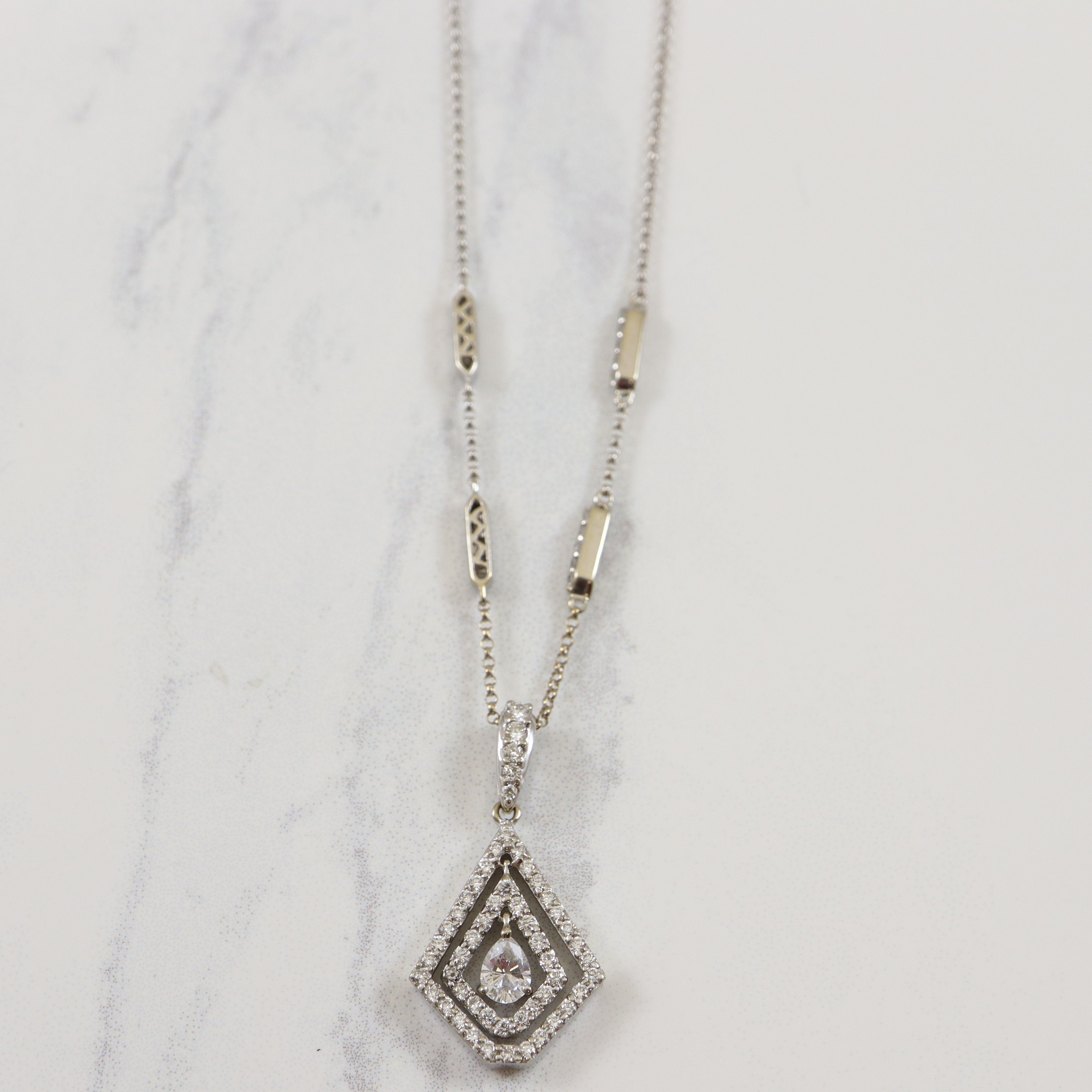 Diamond Pendant Necklace | 1.07ctw | 16" |