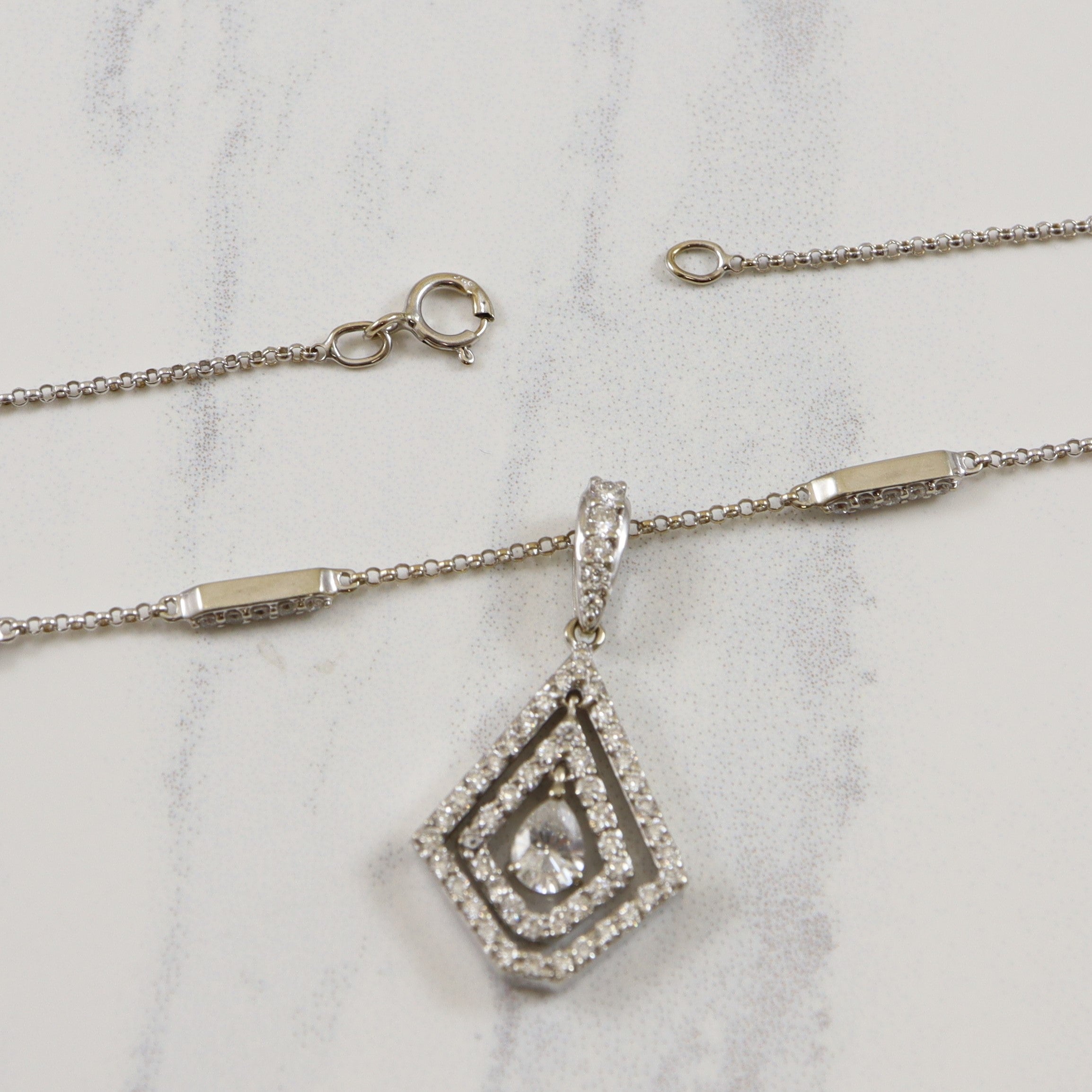 Diamond Pendant Necklace | 1.07ctw | 16" |