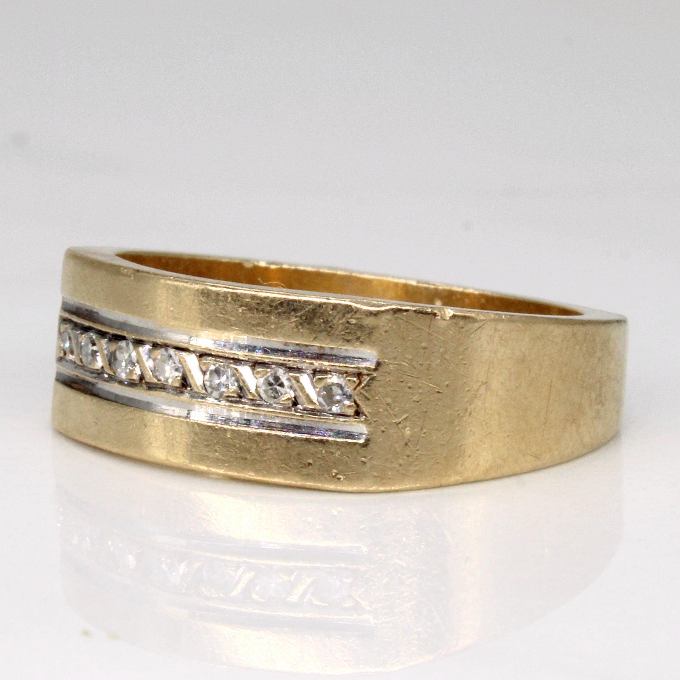 Diamond Wave Row Ring | 0.07ctw | SZ 7.75 |