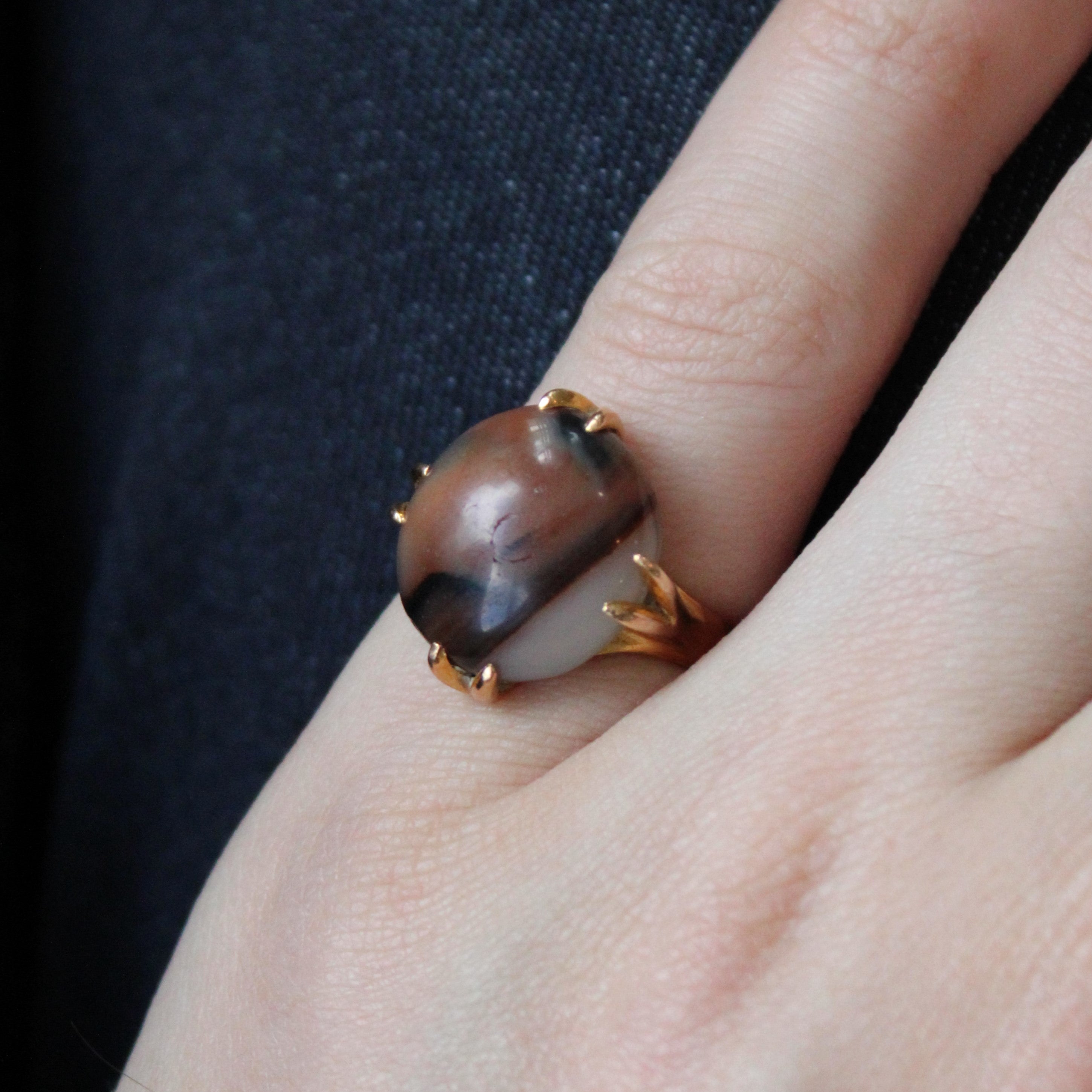 Agate Cocktail Ring | 9.25ct | SZ 6.5 |