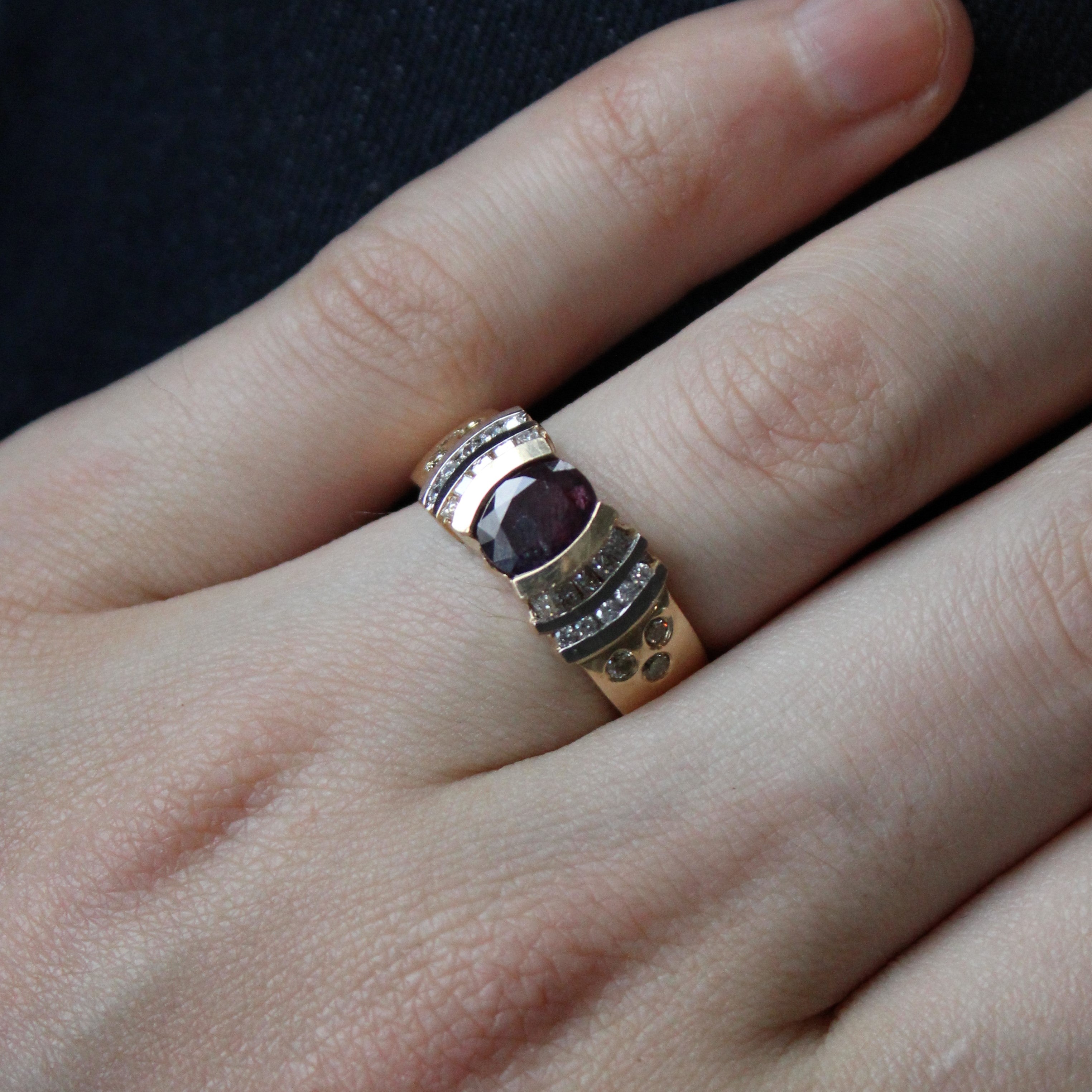 Ruby & Diamond Cocktail Ring | 1.02ct, 0.63ctw | SZ 8.75 |