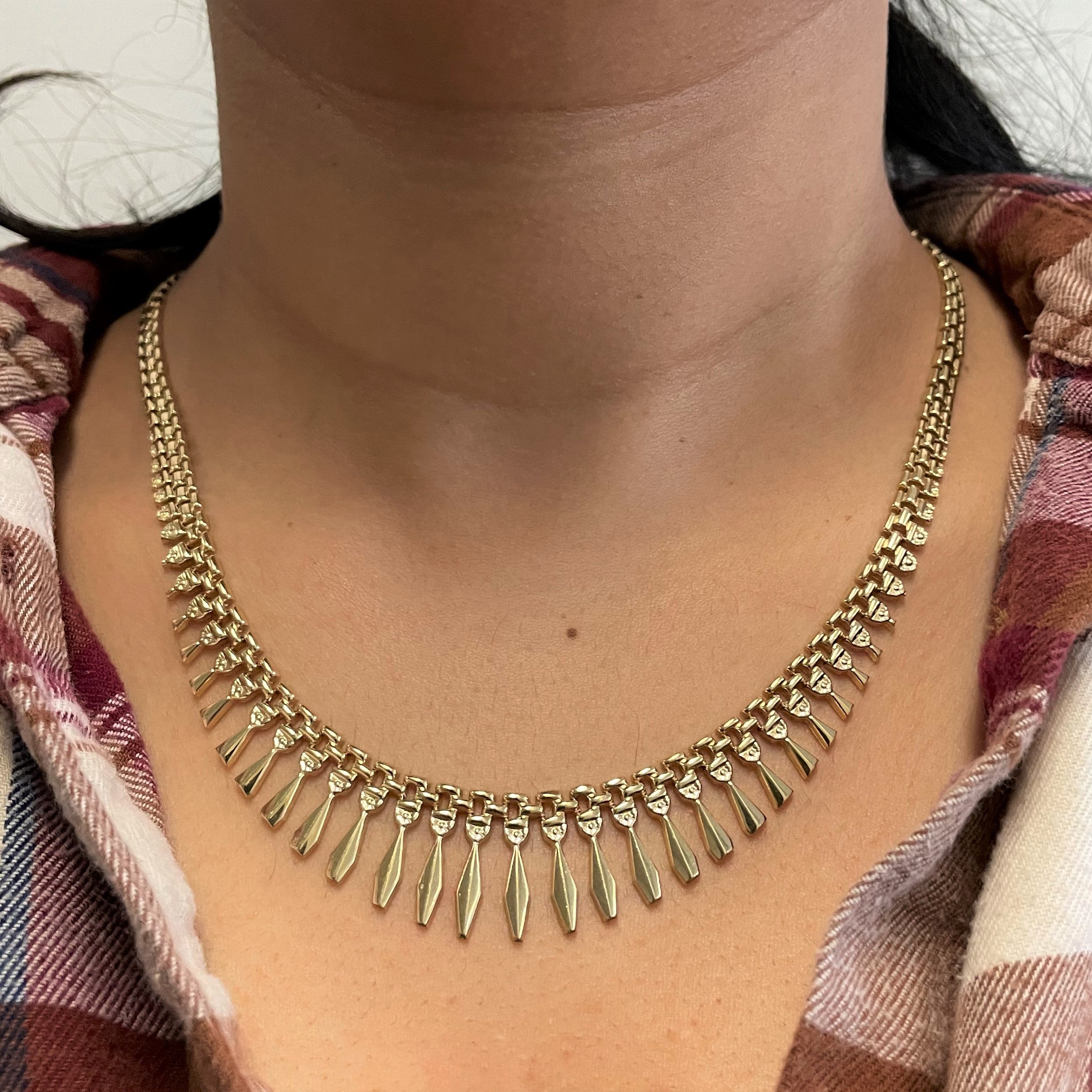 Gradient Burst Gold Necklace | 17" |