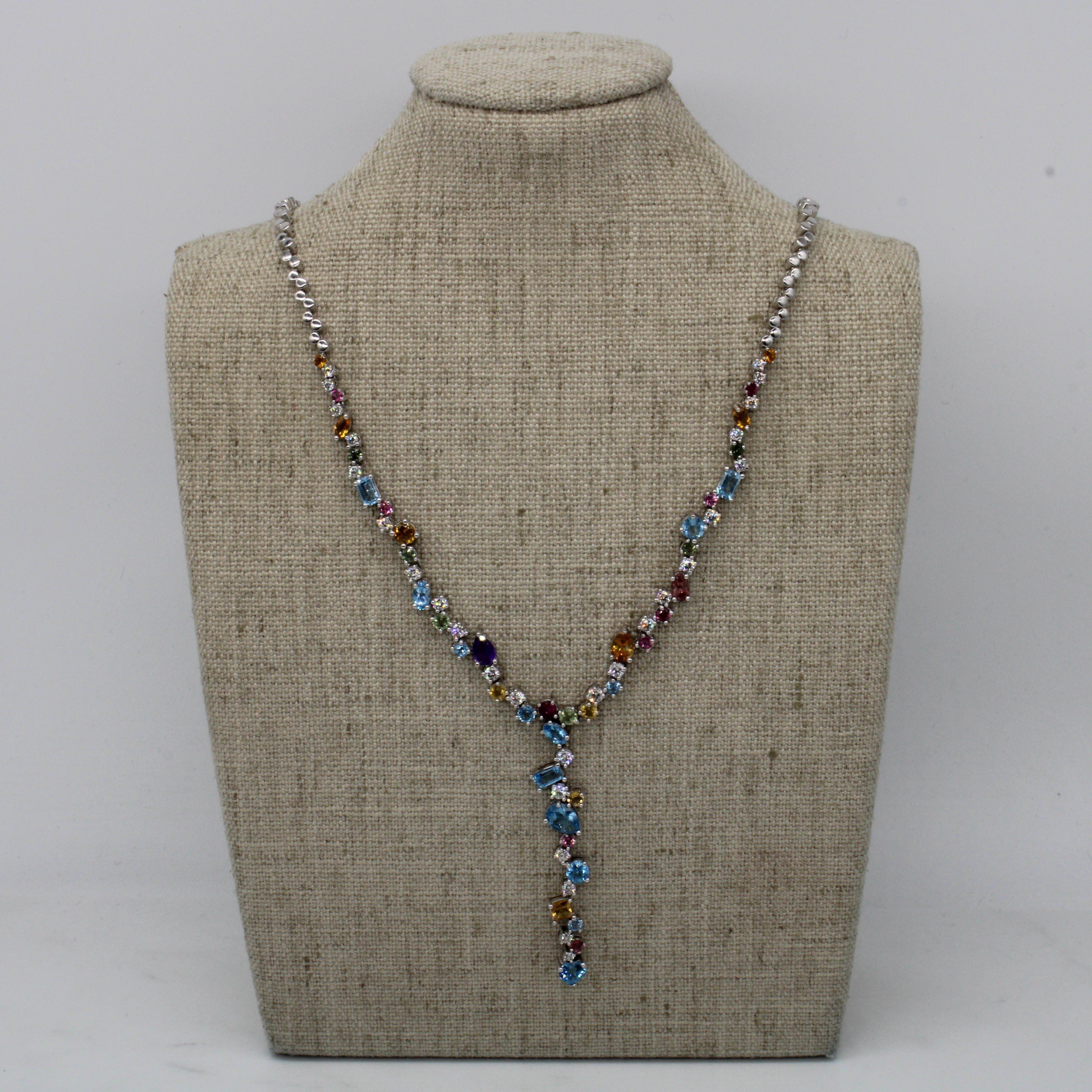 Collier pendentif multi-pierres | 8,37 ct | 43 cm |