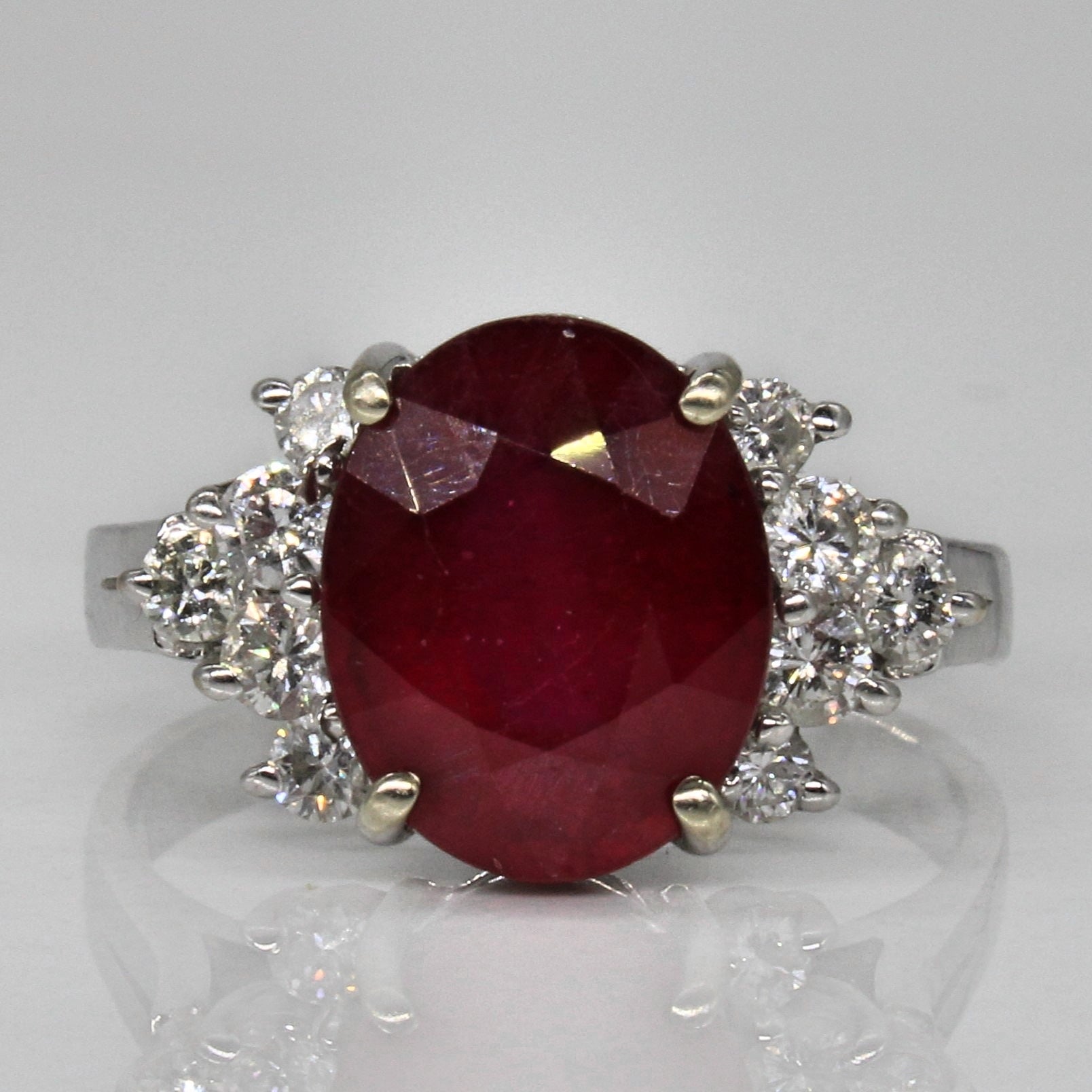 Ruby & Diamond Ring | 5.15ct, 0.60ctw | SZ 8 |