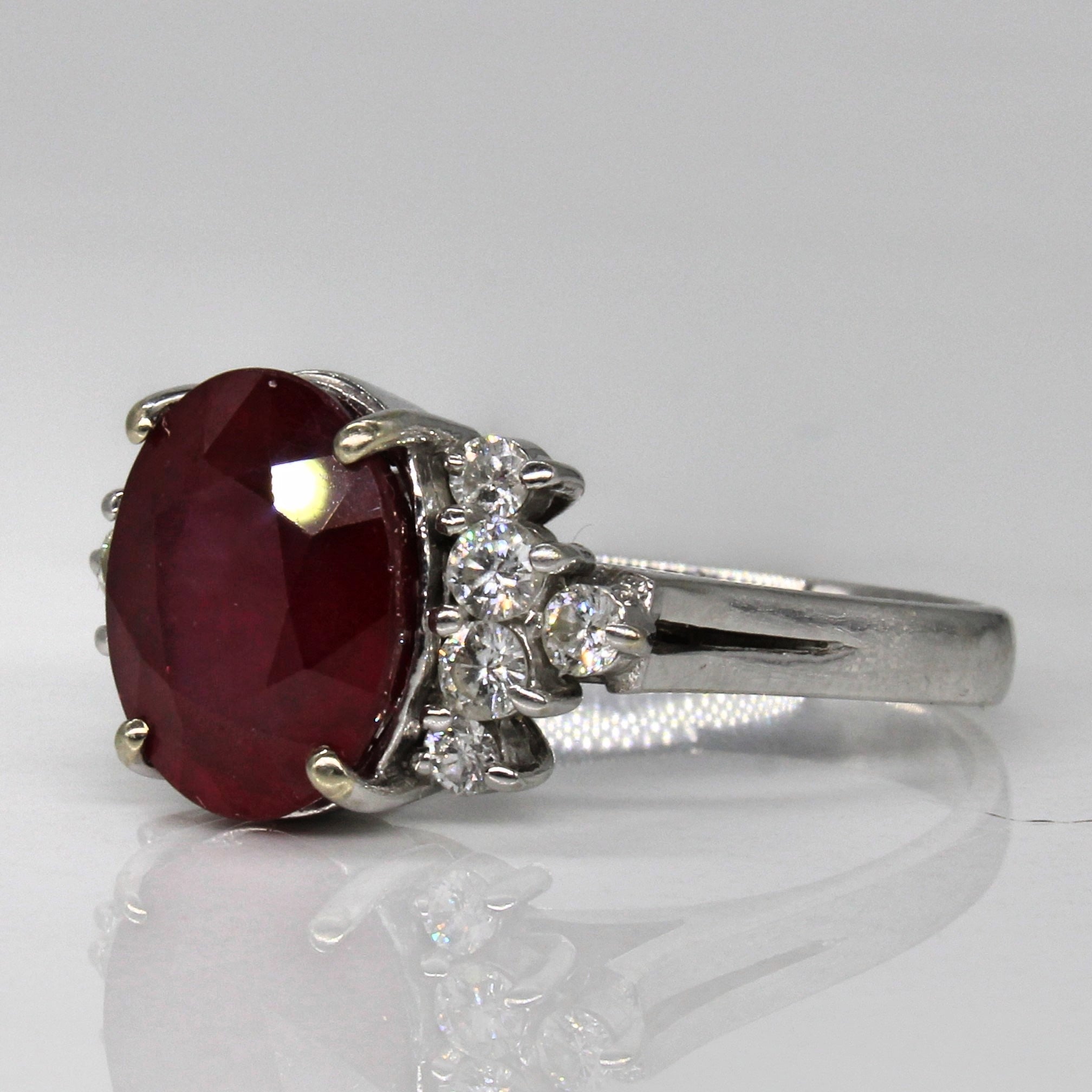 Ruby & Diamond Ring | 5.15ct, 0.60ctw | SZ 8 |