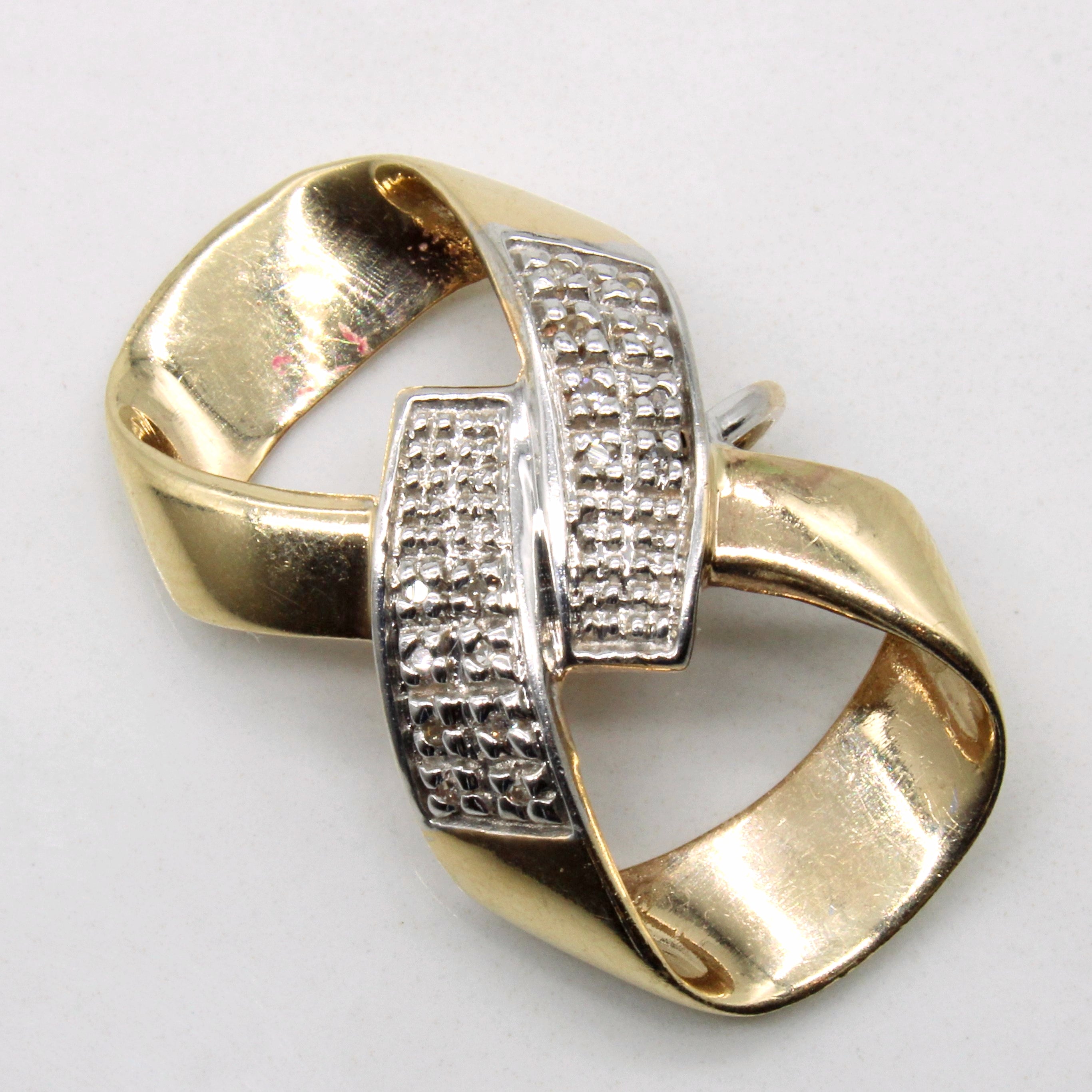 Diamond Infinity Ribbon Pendant | 0.03ctw |
