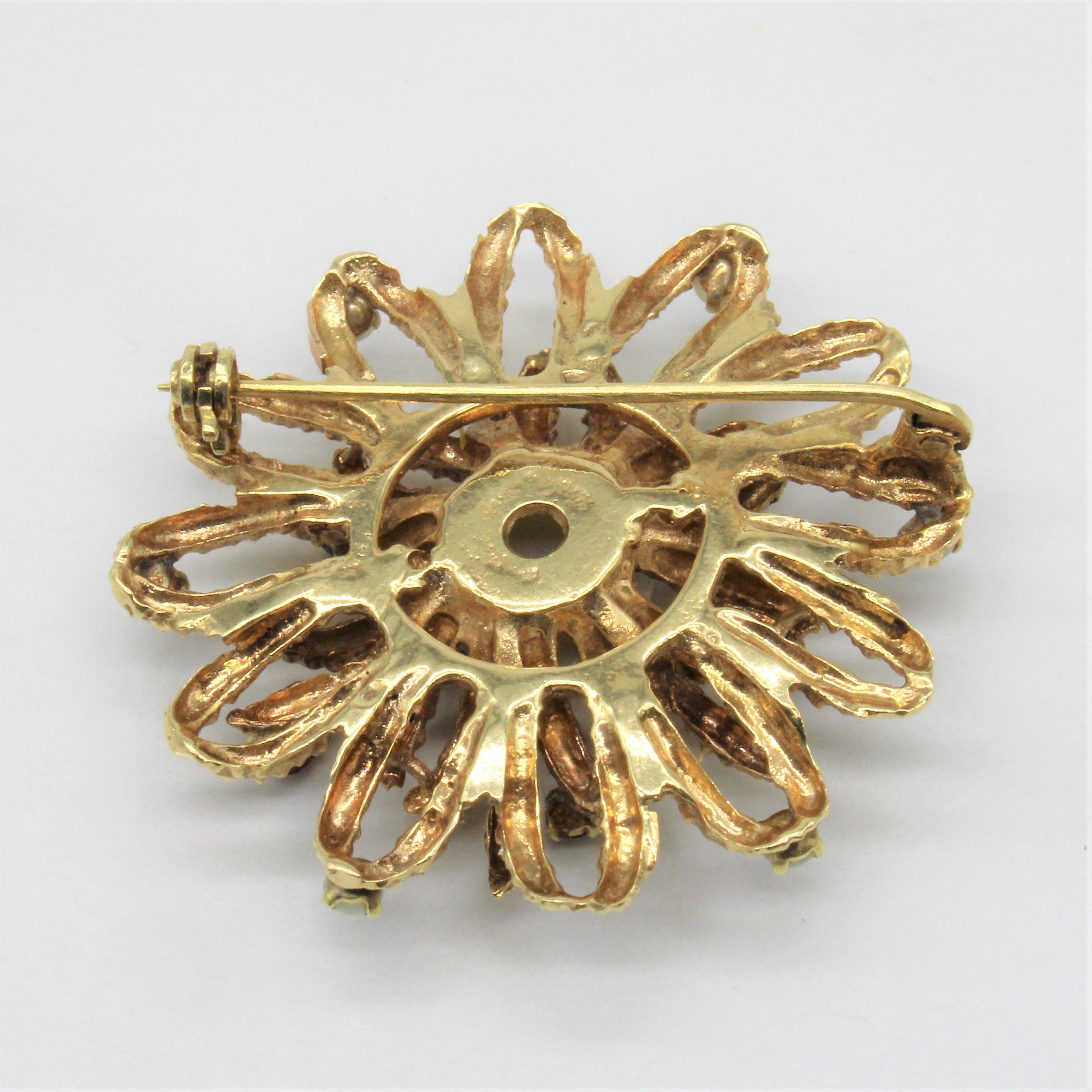 Multi Gem Floral Brooch | 2.50ct, 0.93ctw |