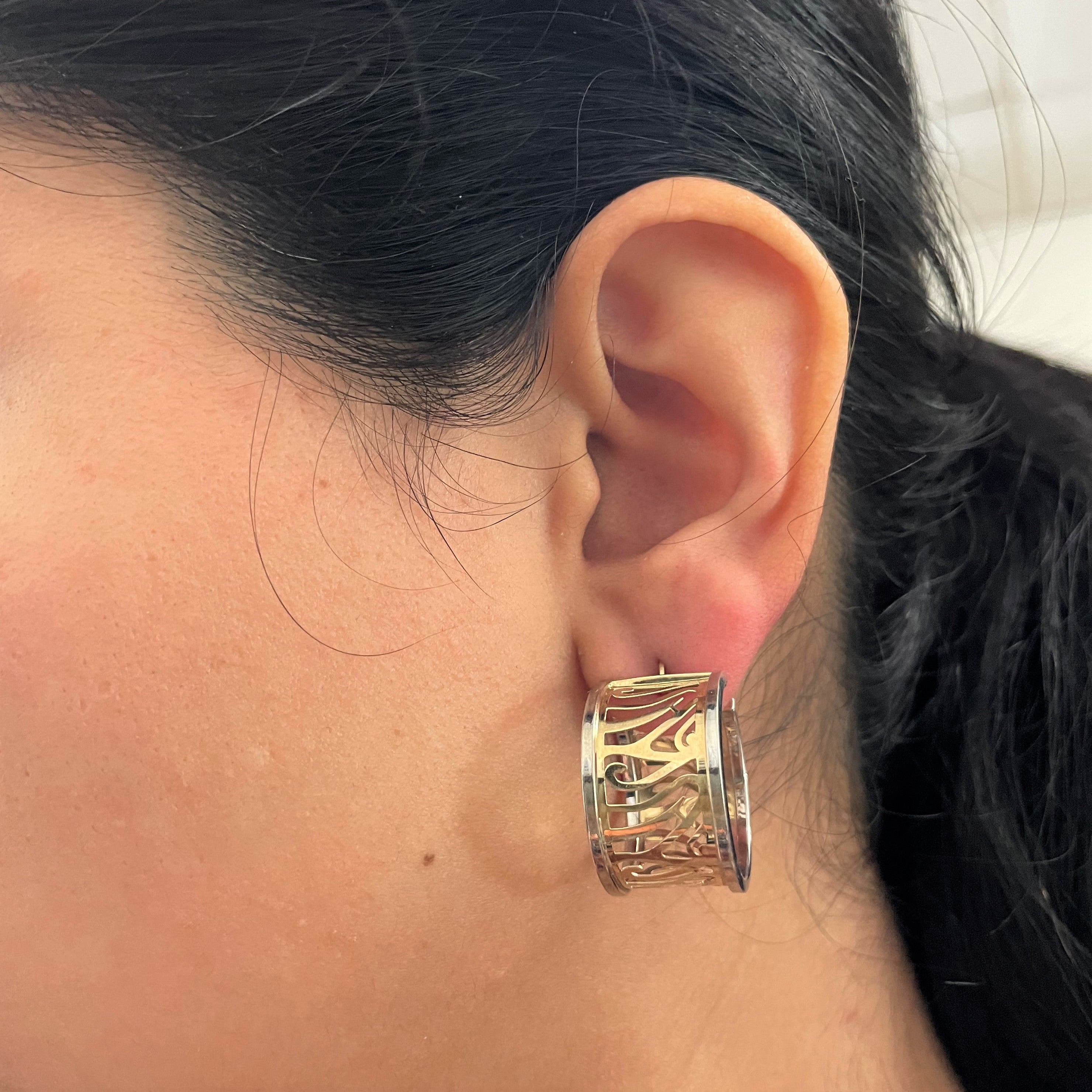 Filigree Two Tone Hoops |