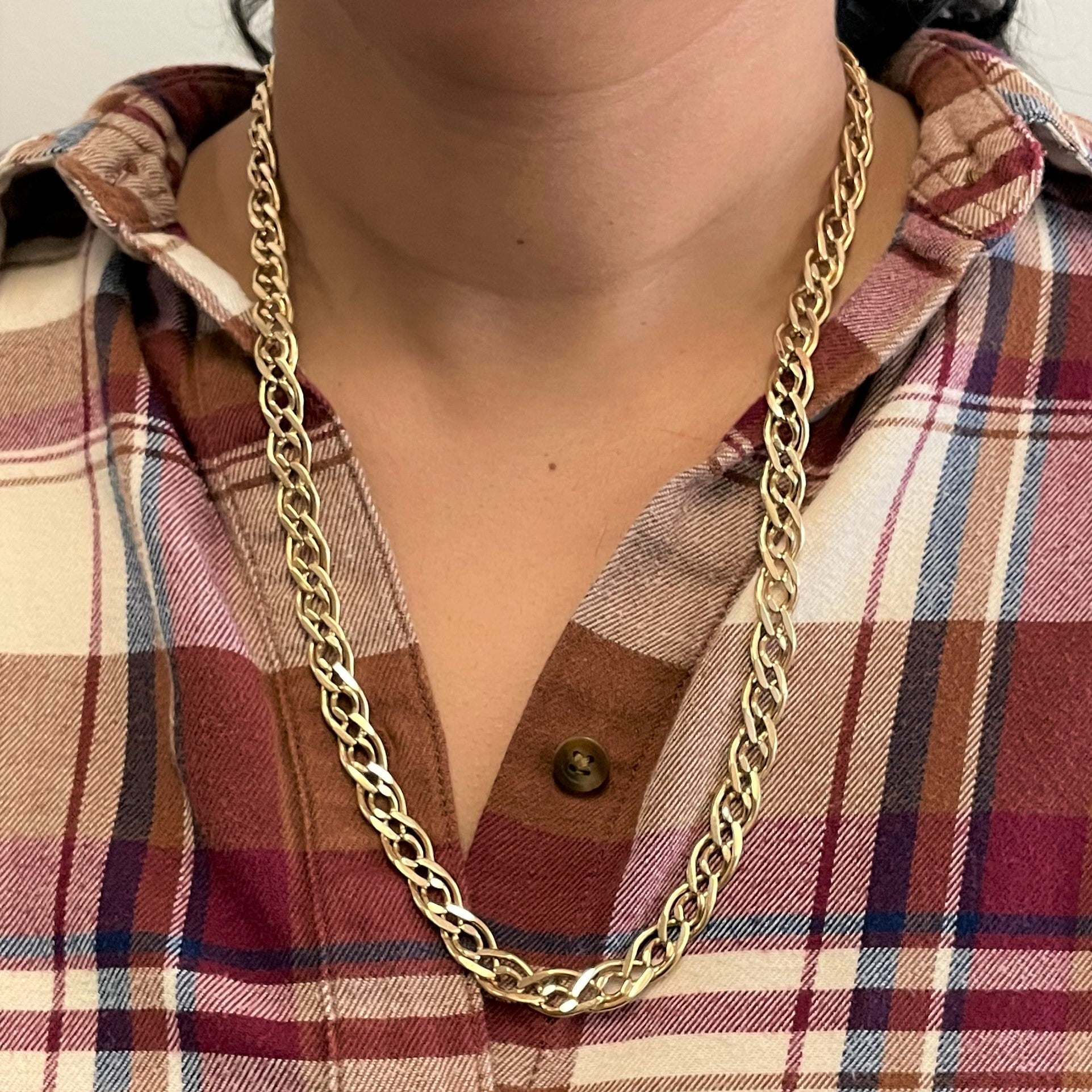14k Italian Yellow Gold Fancy Link Chain | 23" |