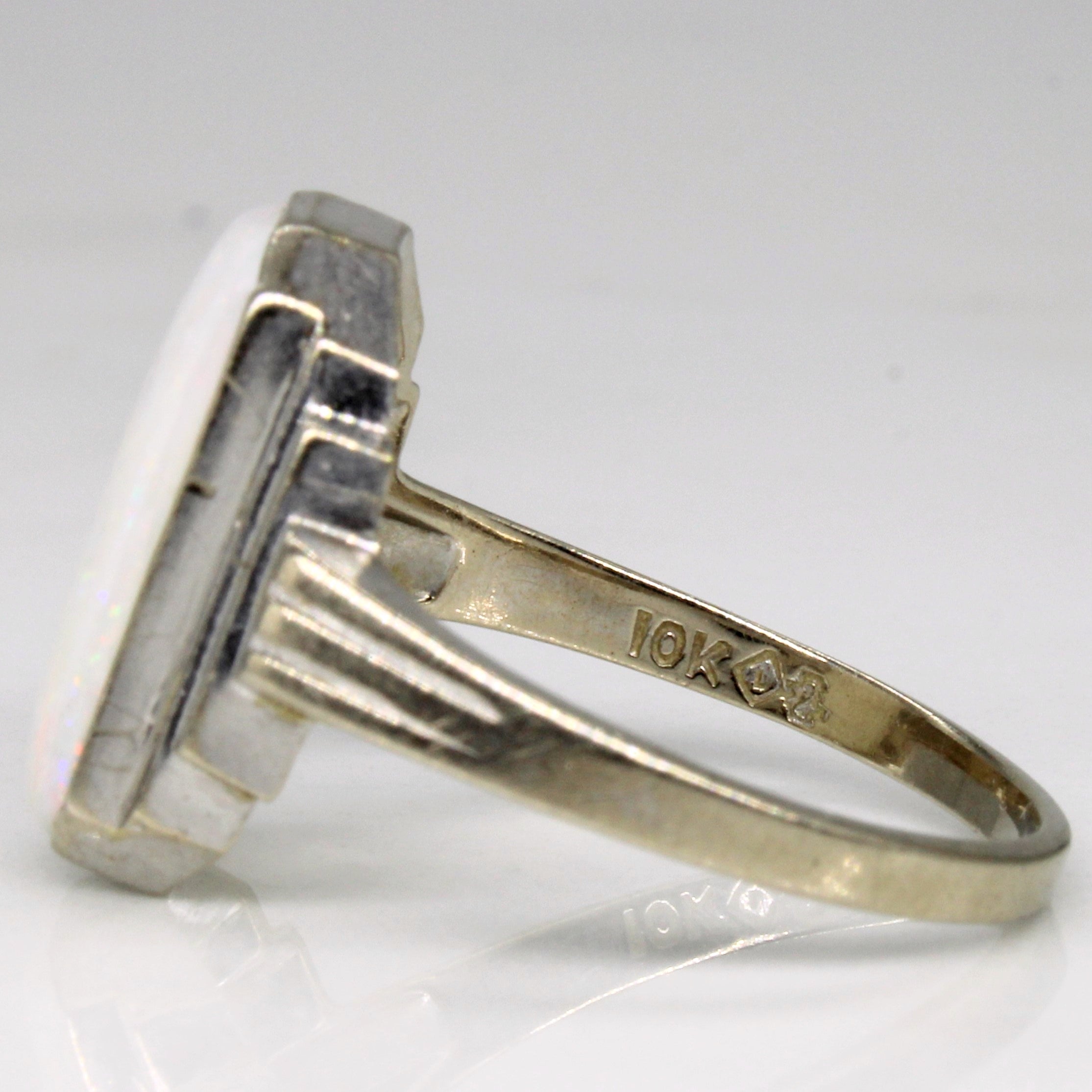 Opal Art Deco Style Ring | 1.50ct | SZ 6.5 |