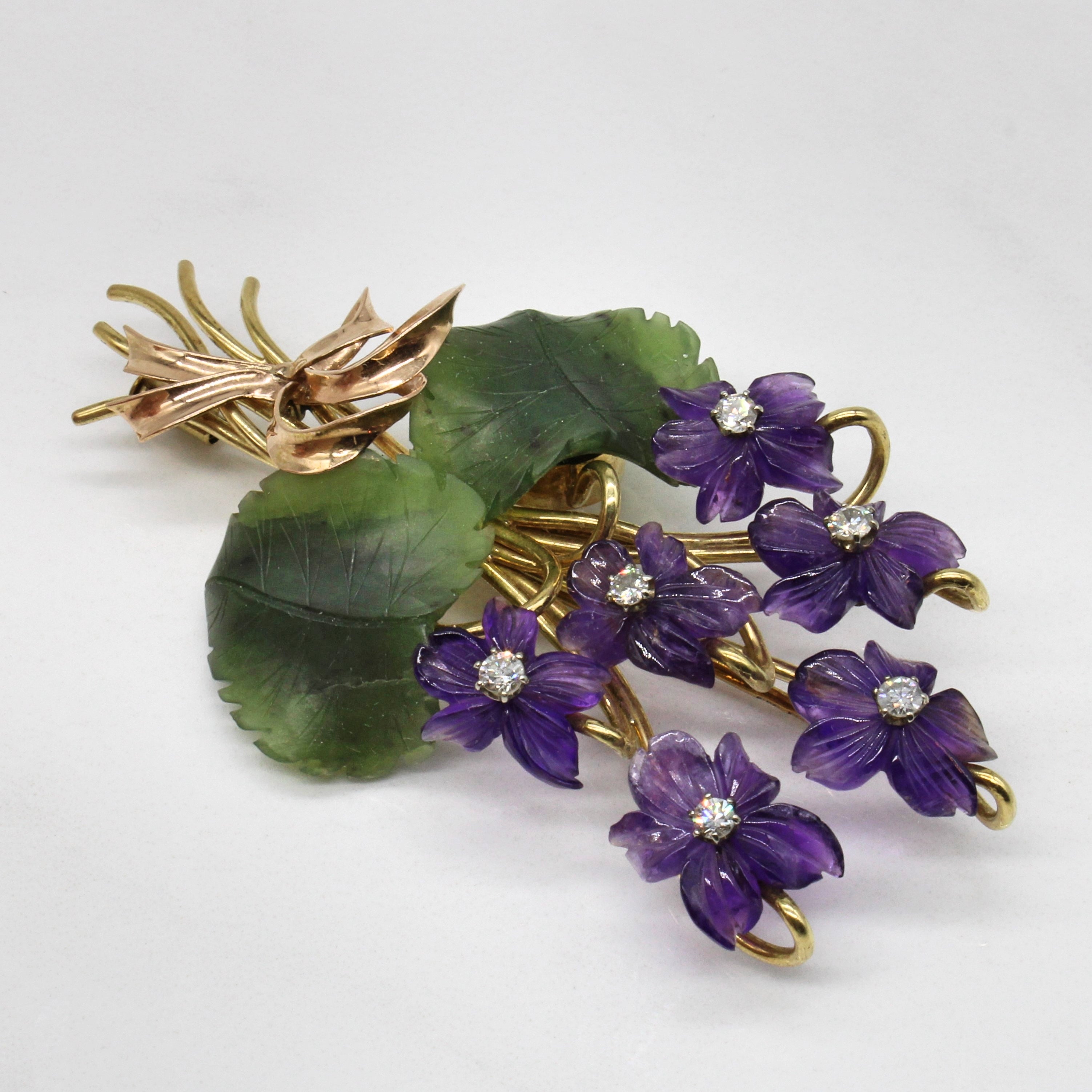 1930s Multi Gem Bouquet Brooch | 23.35ctw |