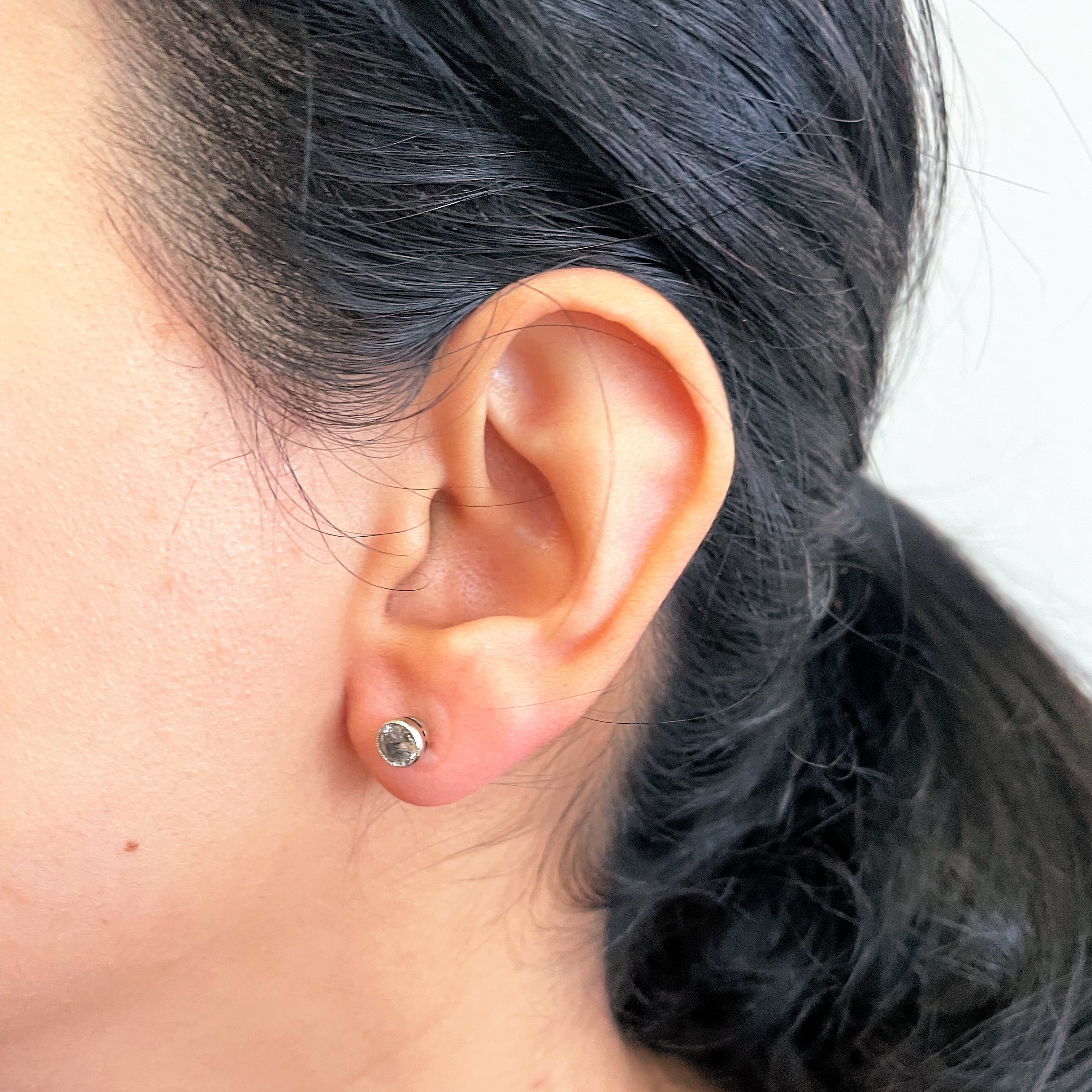 Art Deco Diamond Stud Earrings | 0.86ctw |