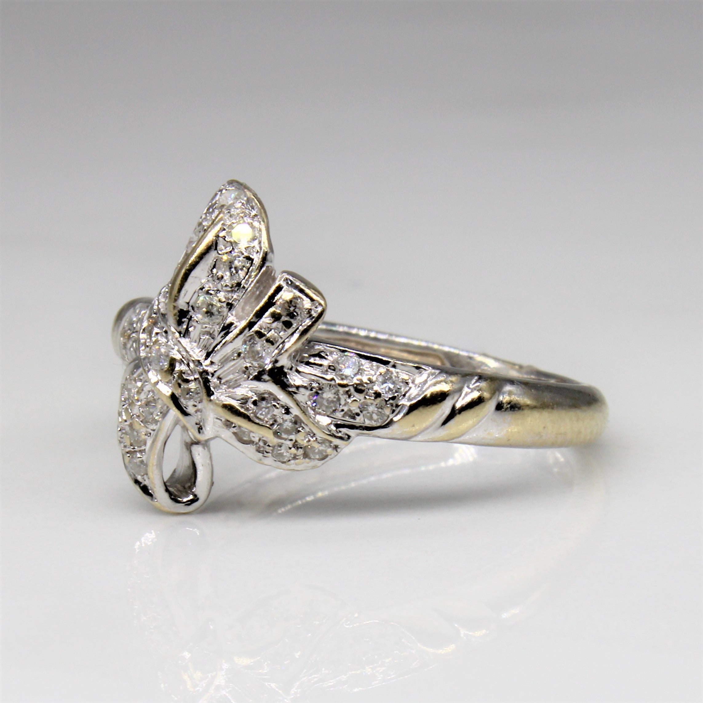 Diamond Bow Ring | 0.15ctw | SZ 6.75 |
