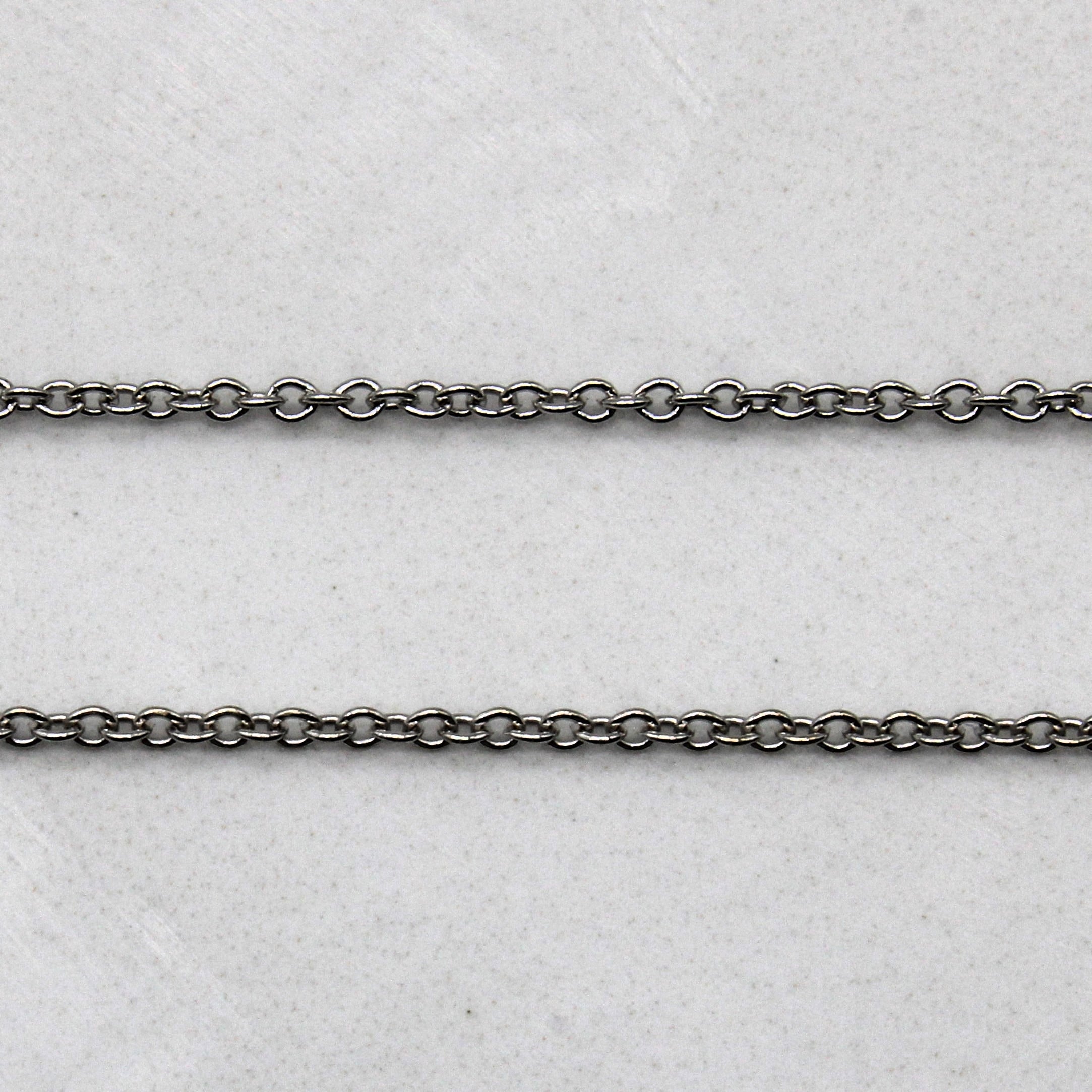 Synthetic Ruby & Diamond Necklace | 0.42ctw, 0.14ctw | 16" |