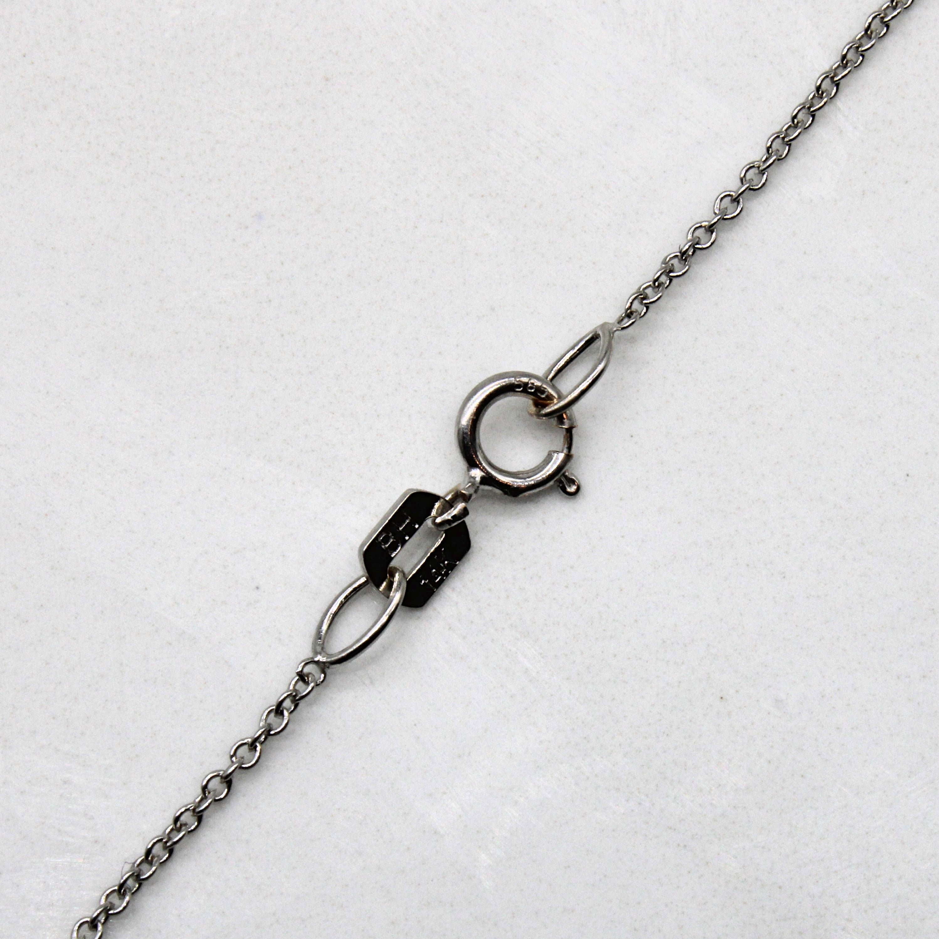 Synthetic Ruby & Diamond Necklace | 0.42ctw, 0.14ctw | 16" |