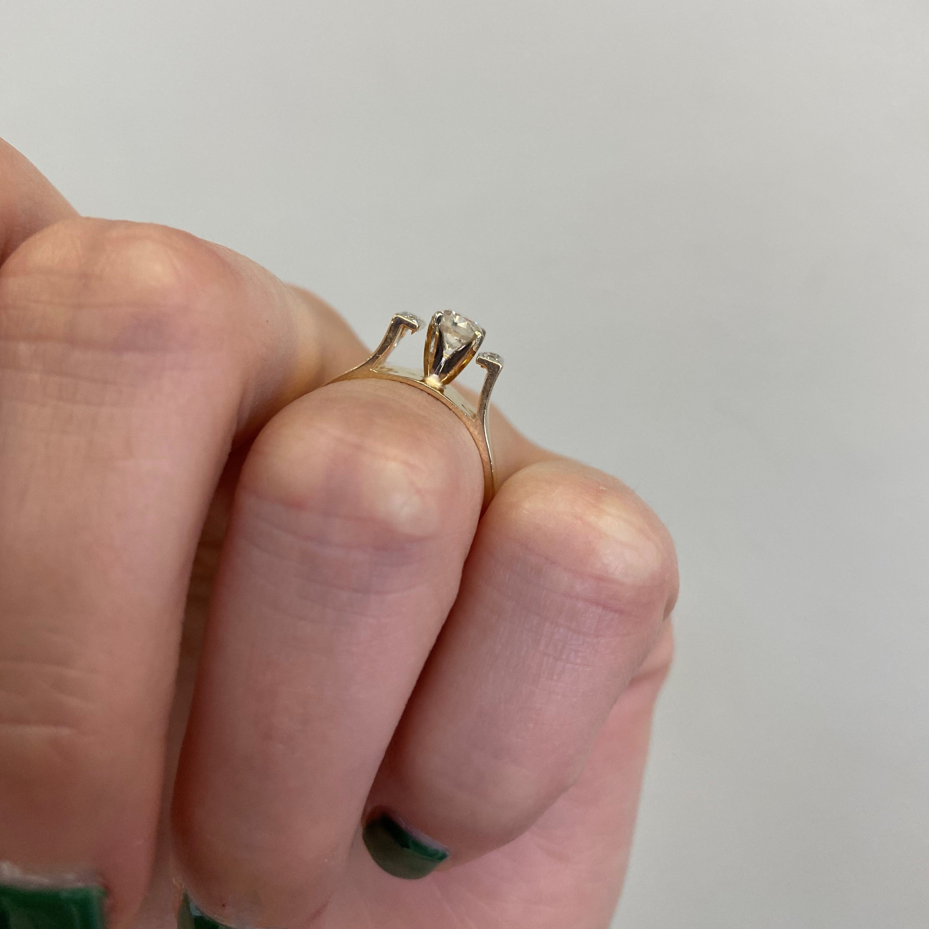 High Set Diamond Engagement Ring | 0.48ctw | SZ 6.5 |