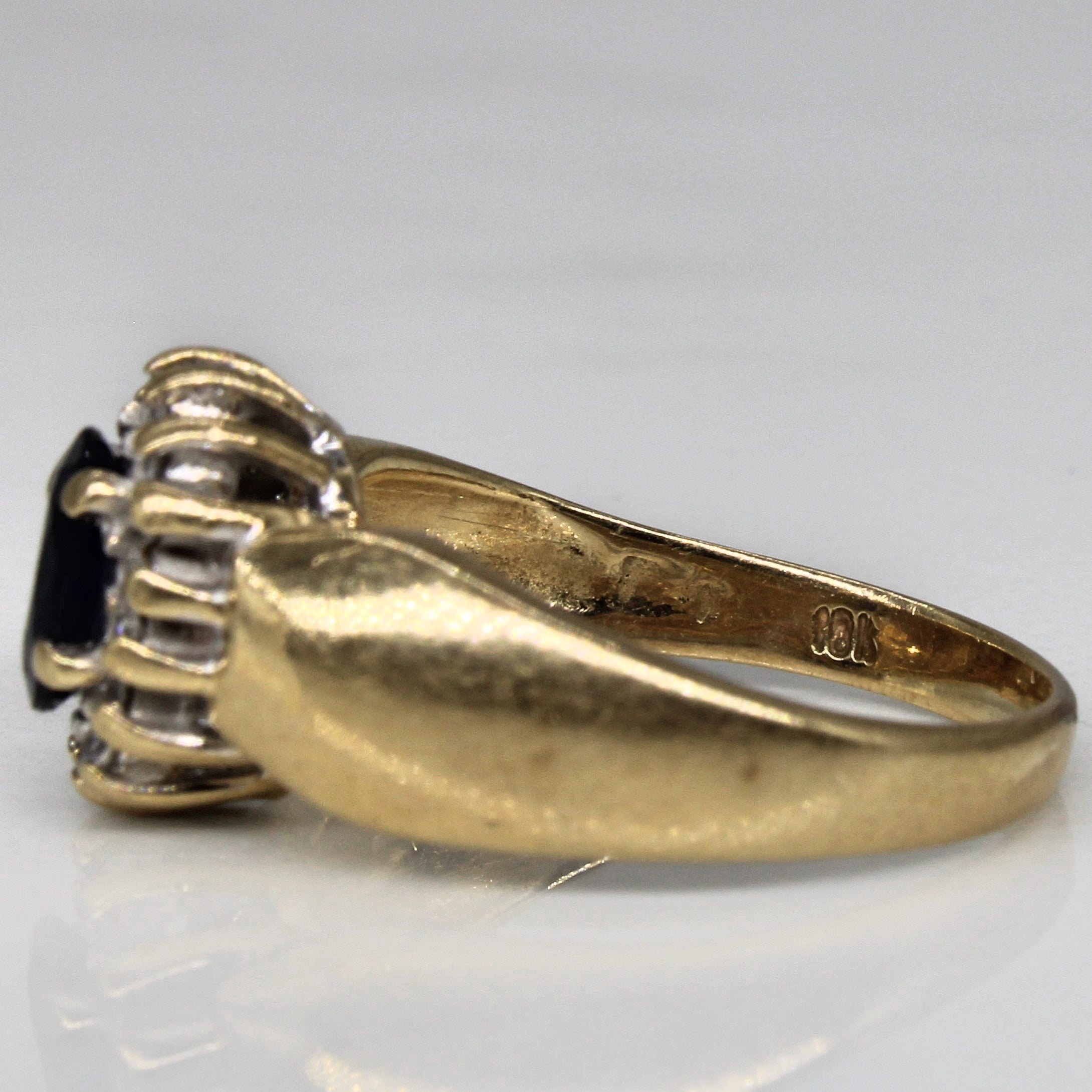 Sapphire & Diamond Cocktail Ring | 0.32ct, 0.15ctw | SZ 5 |