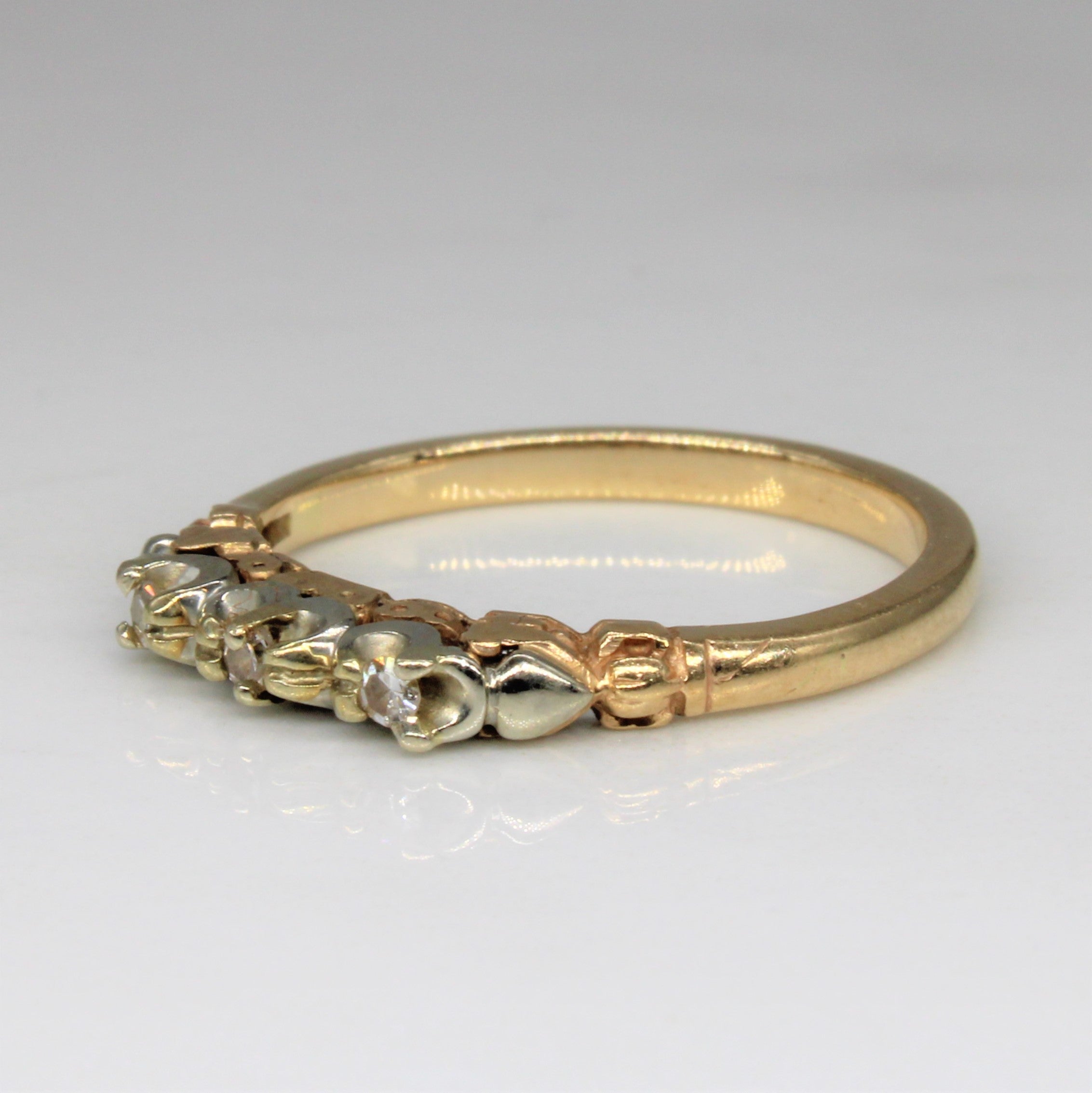 Retro Orange Blossom Diamond Band | 0.03ctw | SZ 6 |