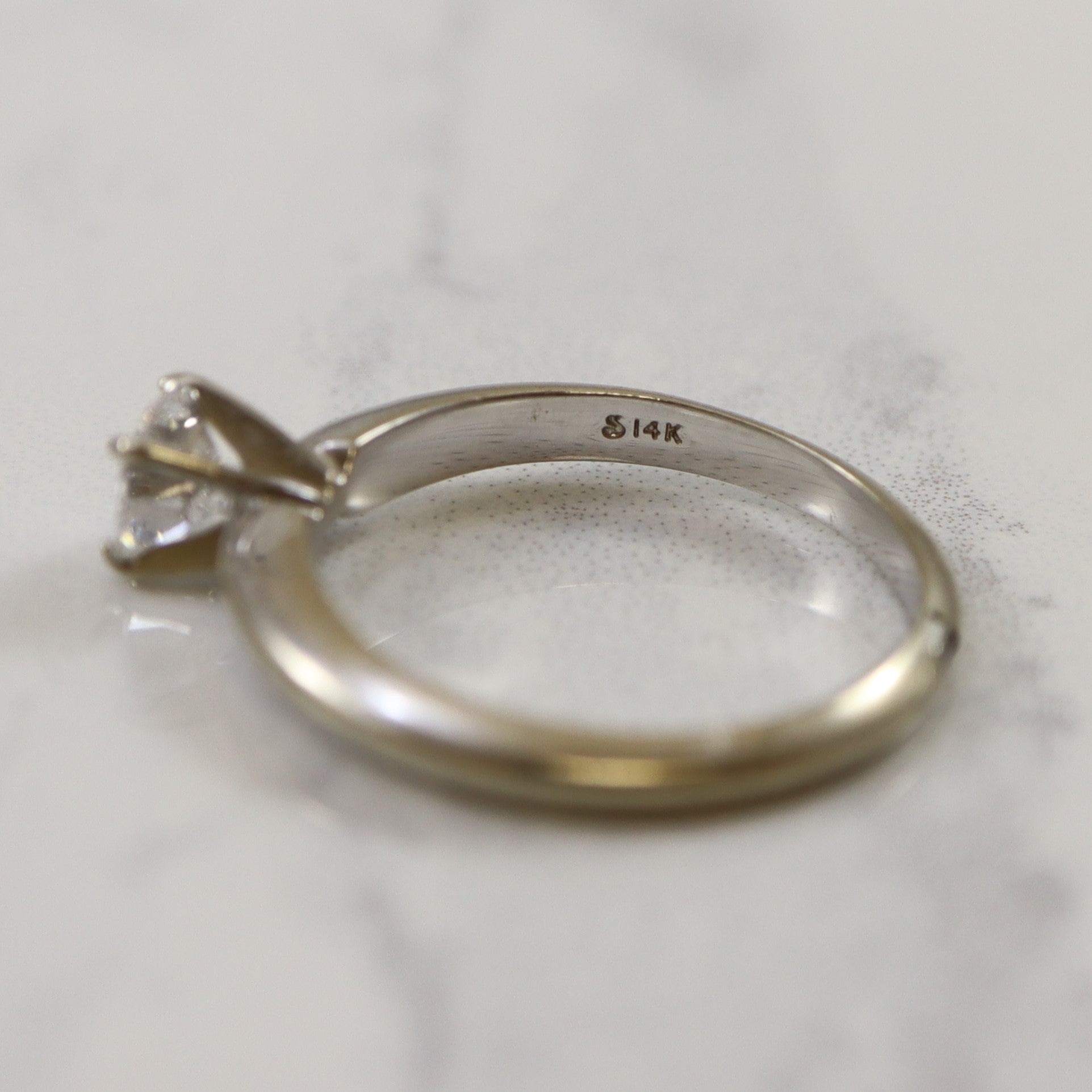 Bague solitaire diamant à bords tranchants | 0,48 ct | Taille 6,5 |