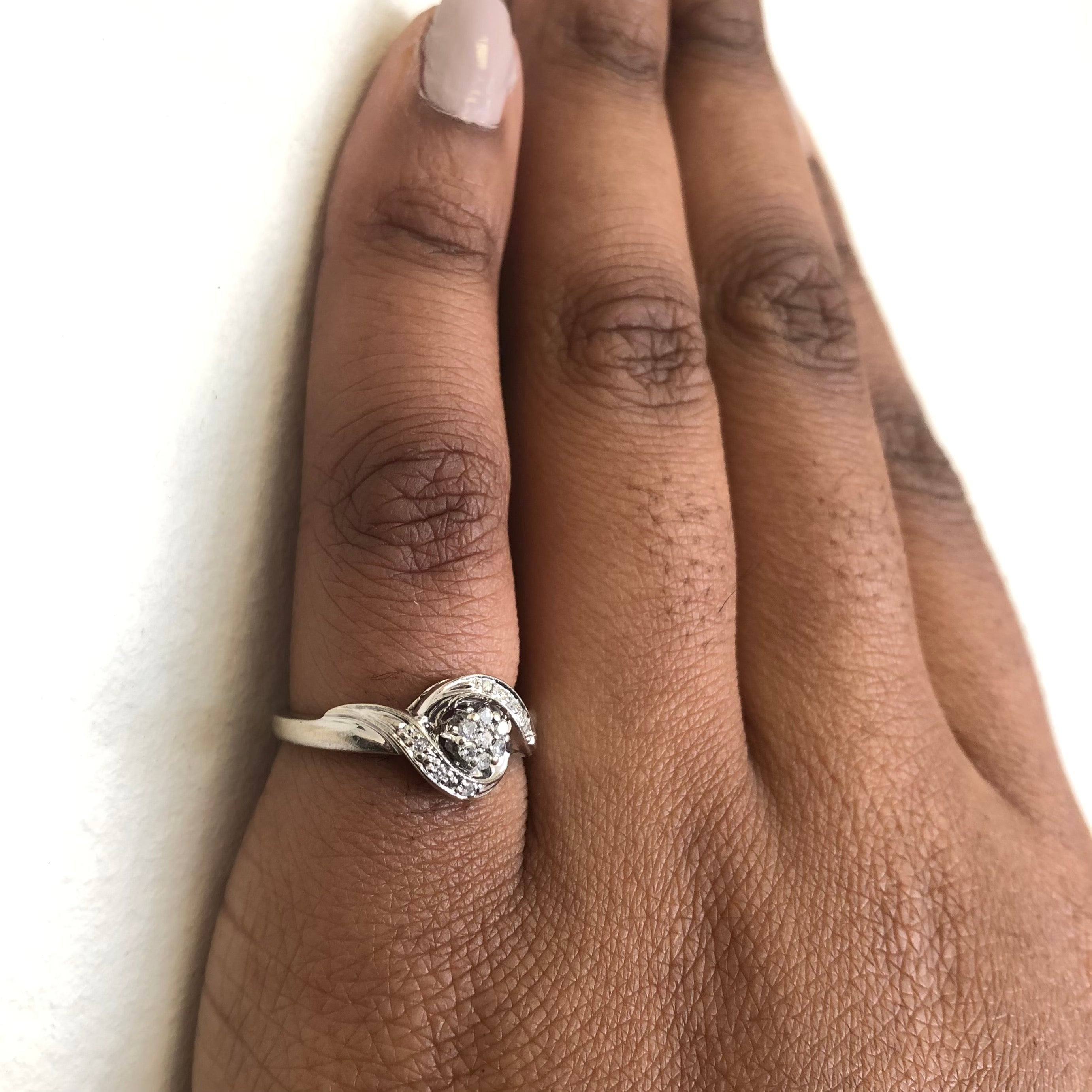 Bypass Cluster Diamond Ring | 0.12ctw | SZ 5.75 |