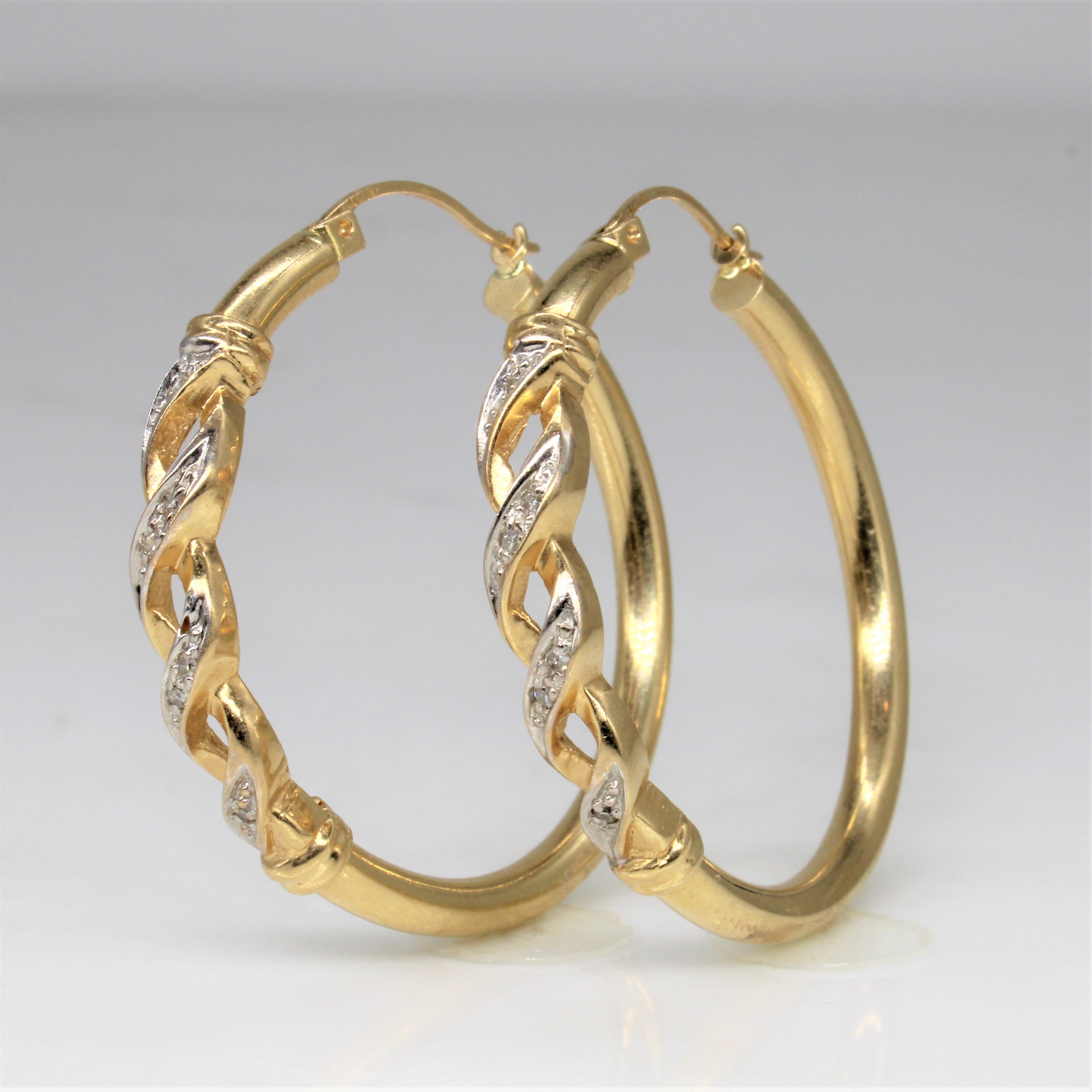 Diamond Twist Hoop Earrings | 0.06ctw |