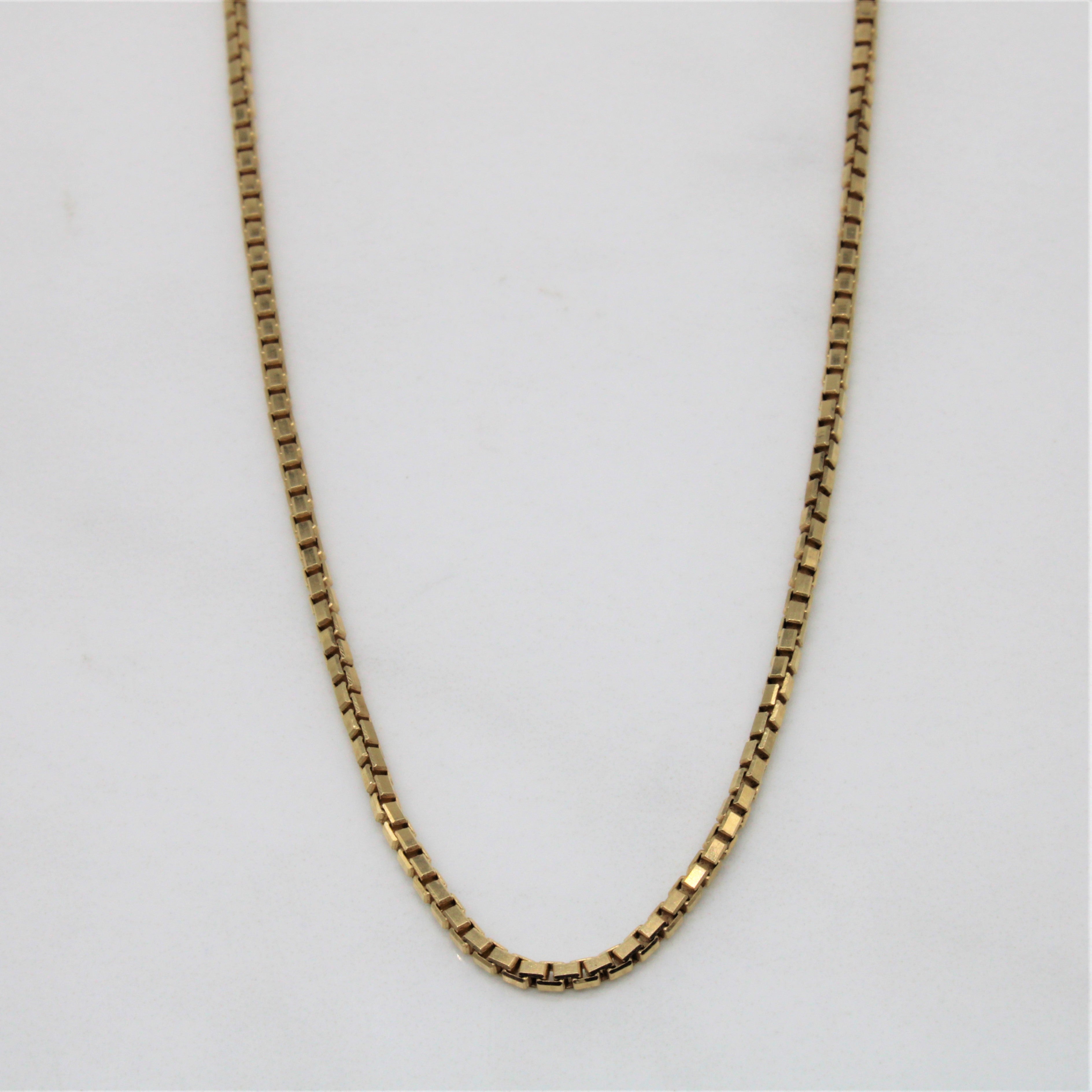 14k Yellow Gold Box Chain | 16" |