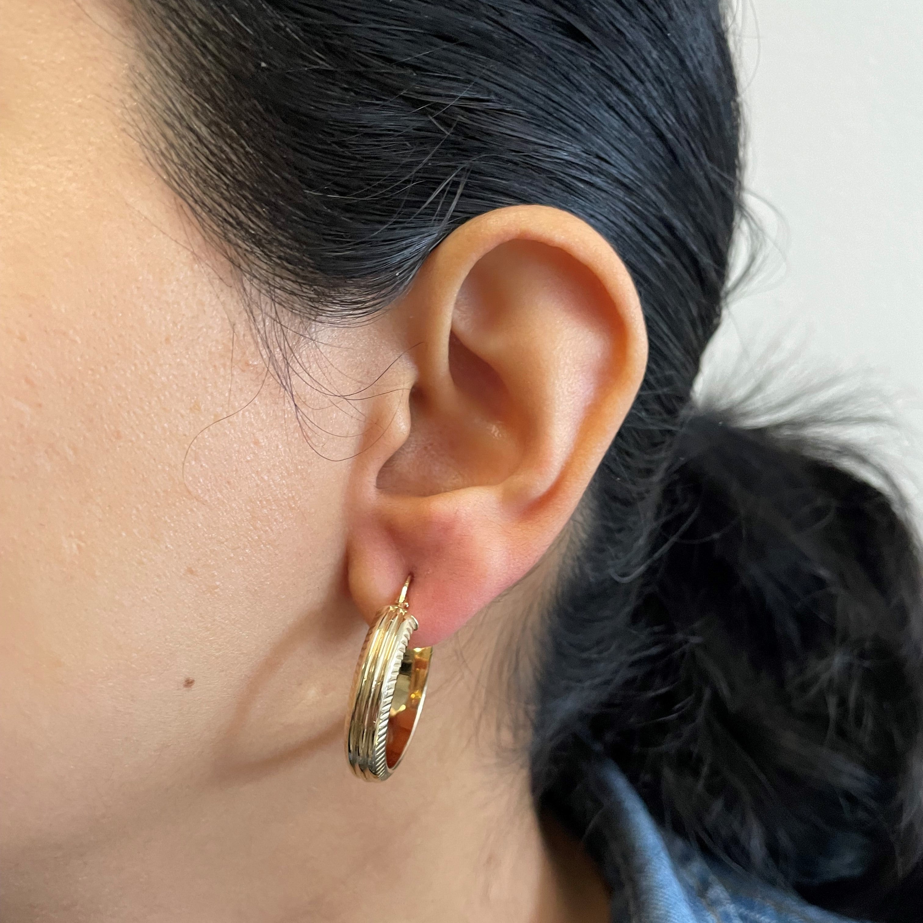 Textured Hoop Earrings |