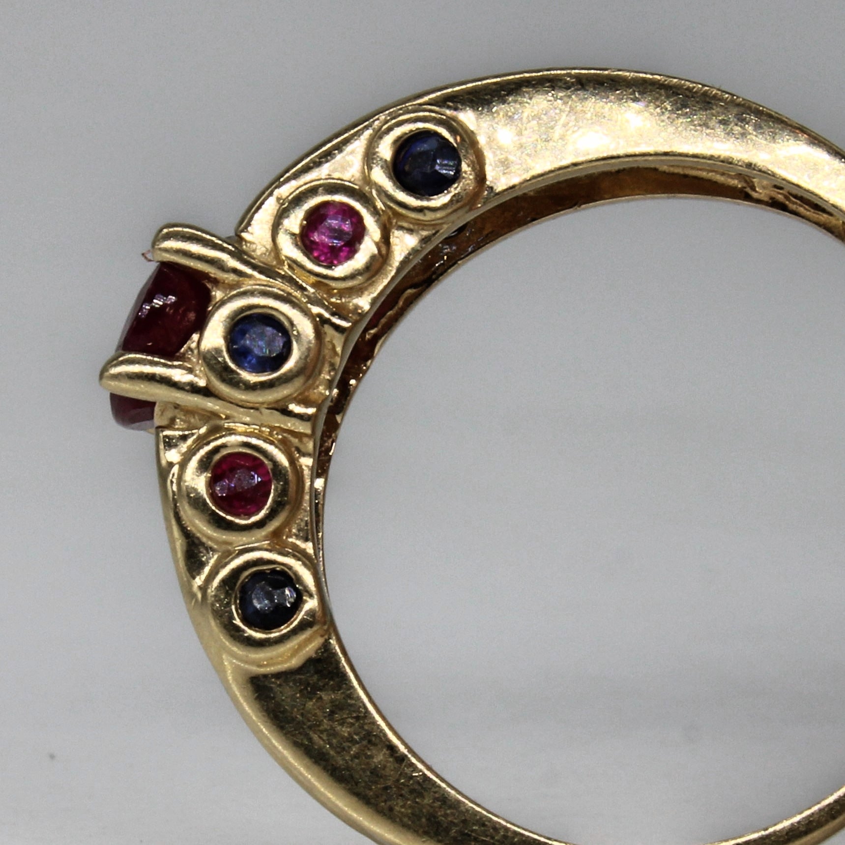 Multi Gem Engagement Ring | 0.95ctw | SZ 5 |
