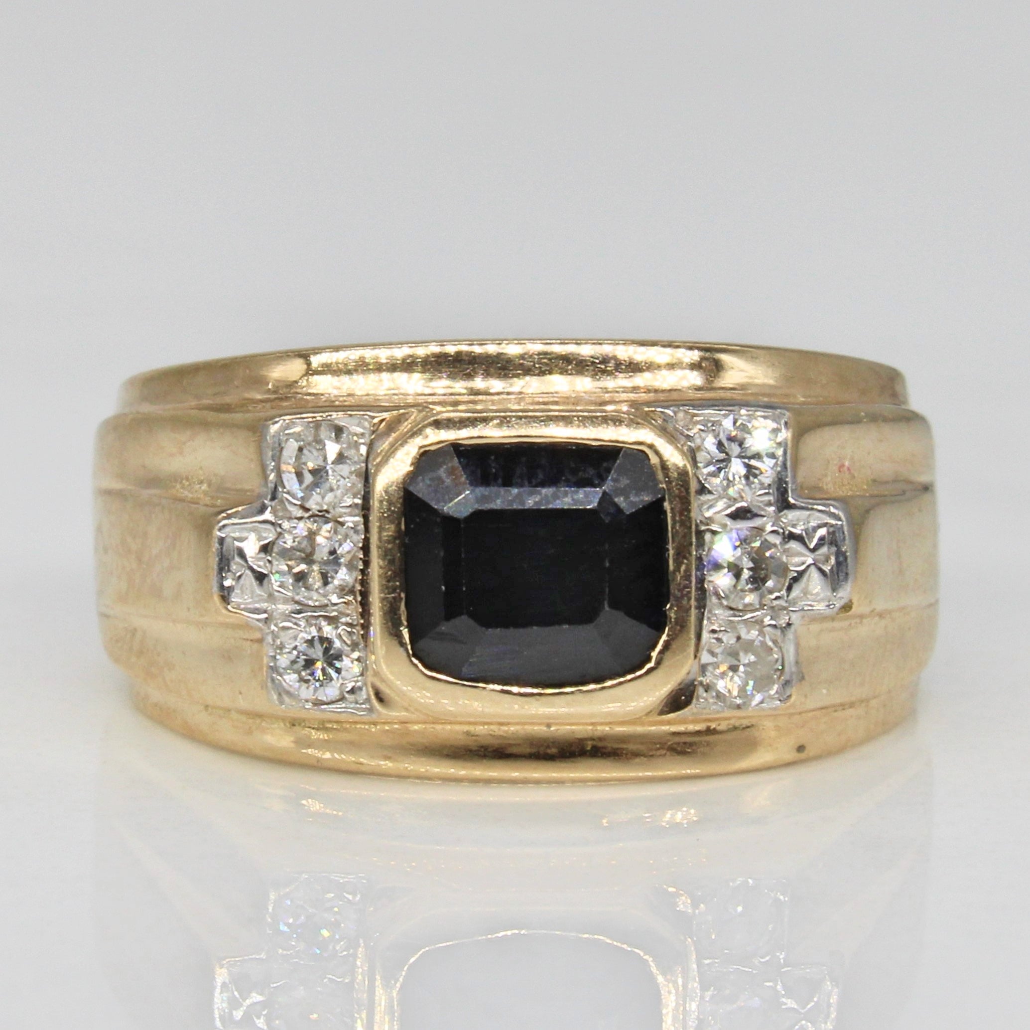 Sapphire & Diamond Cocktail Ring | 1.75ct, 0.18ctw | SZ 8 |