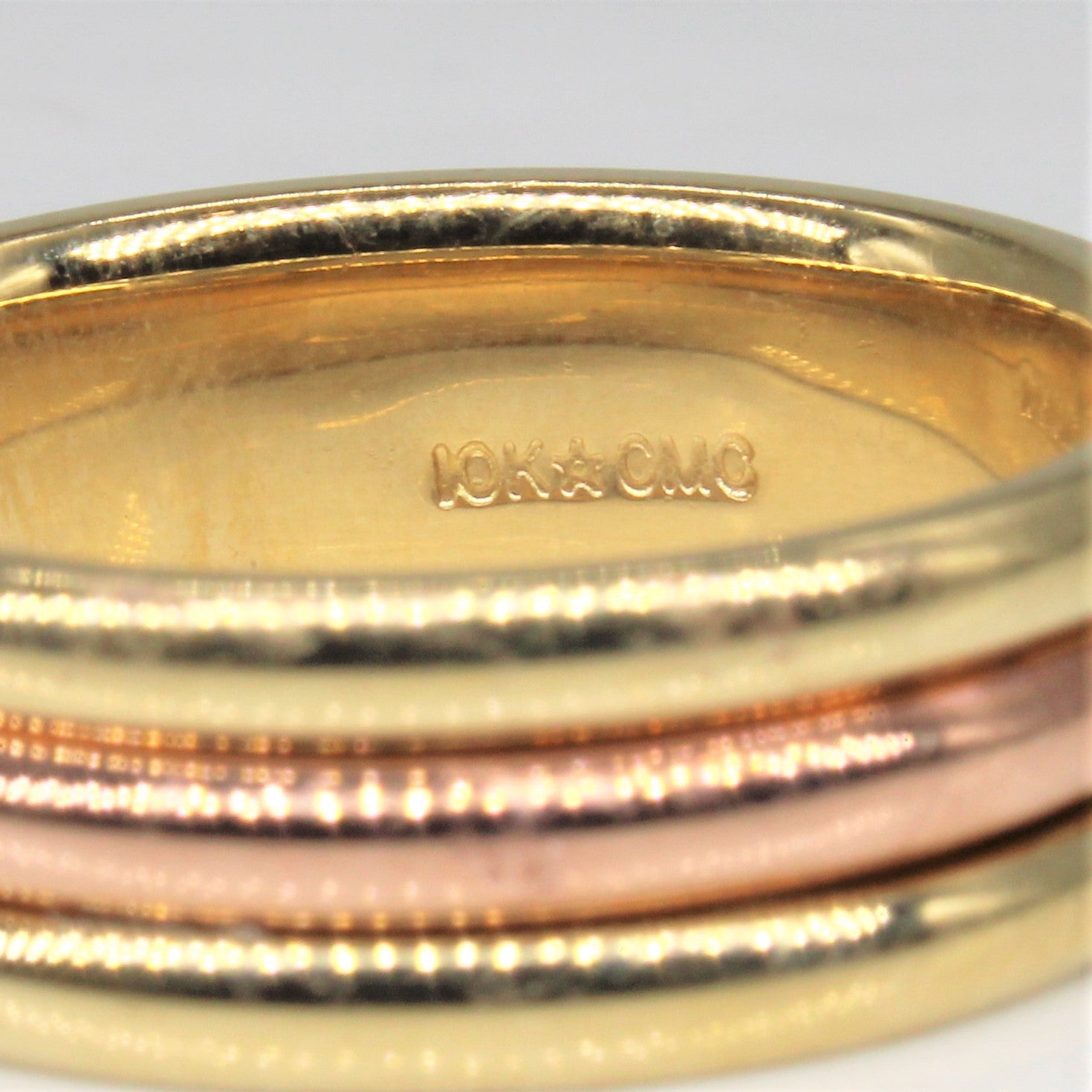 Bague en fil d'or rose et jaune | Taille 11 |
