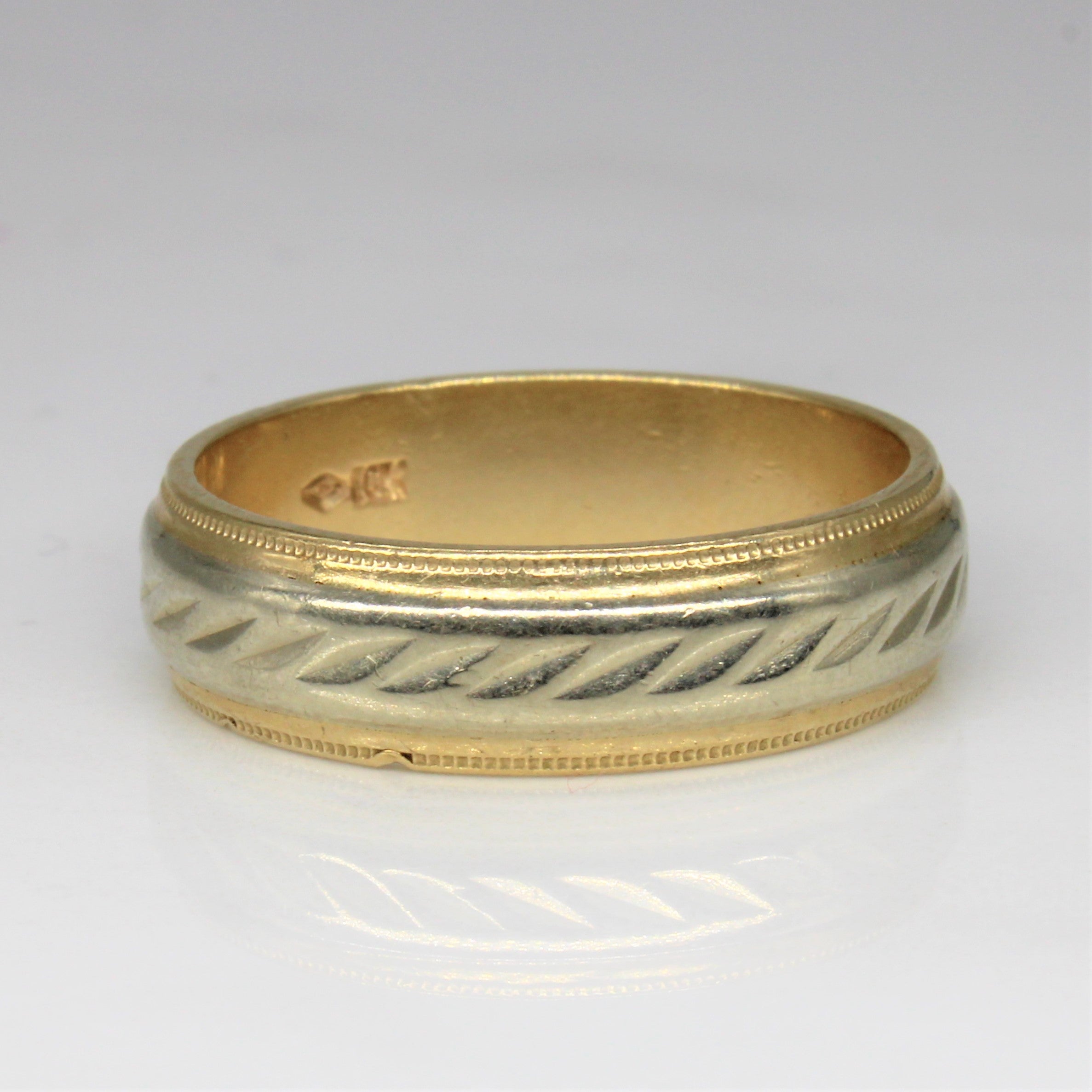 Two Tone Textured Band | SZ 9.75 |