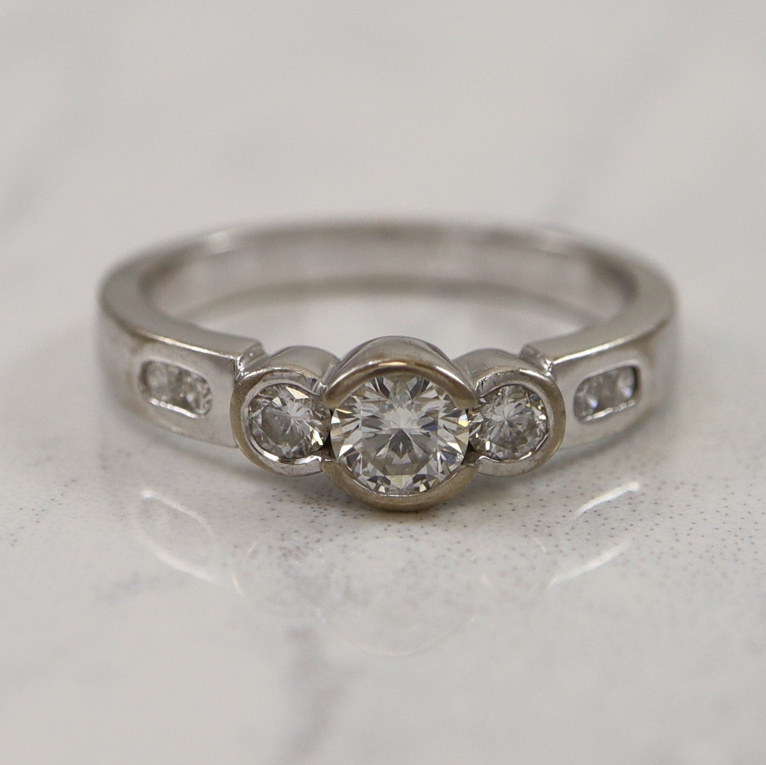 Bezel Set Diamond Ring | 0.50ctw | SZ 6 |