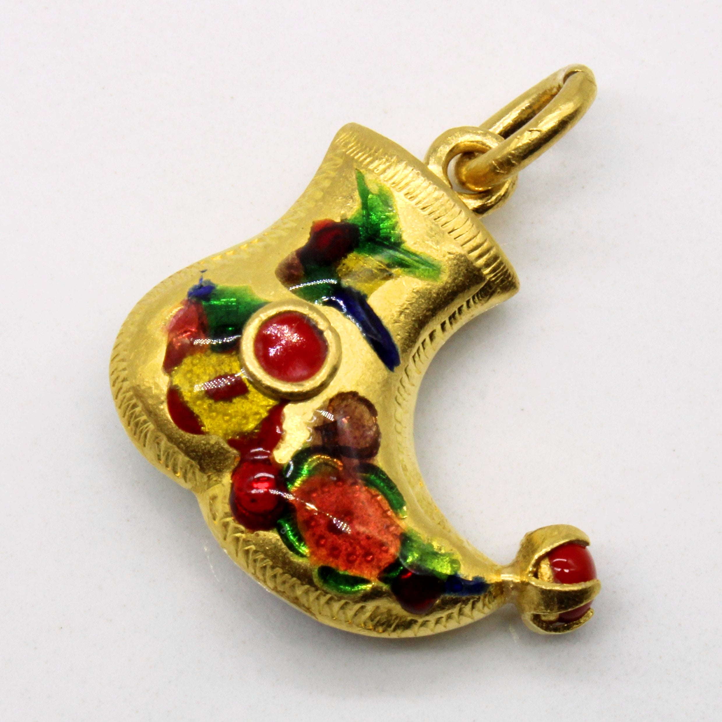 Red Jasper European Boot Pendant | 0.15ct |