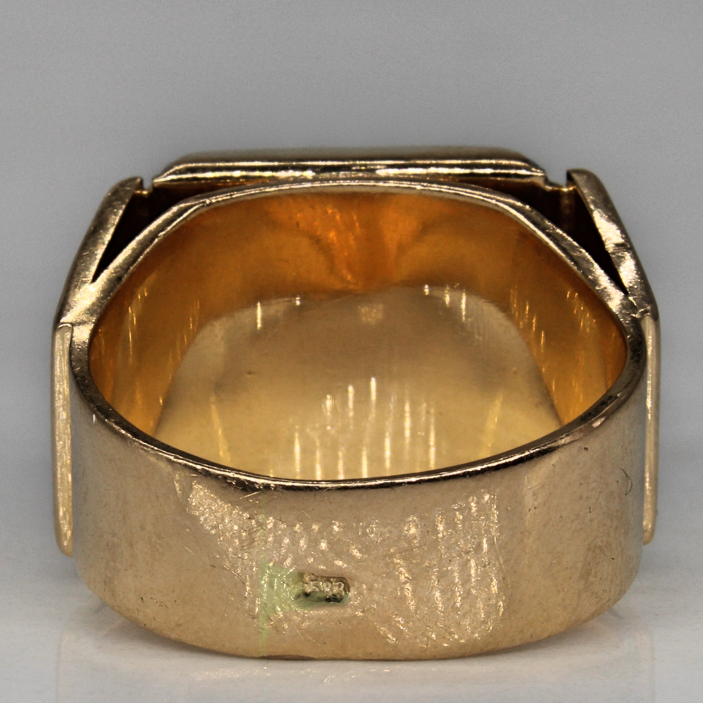 Retro Agate Cocktail Ring | 4.60ct | SZ 7.75 |