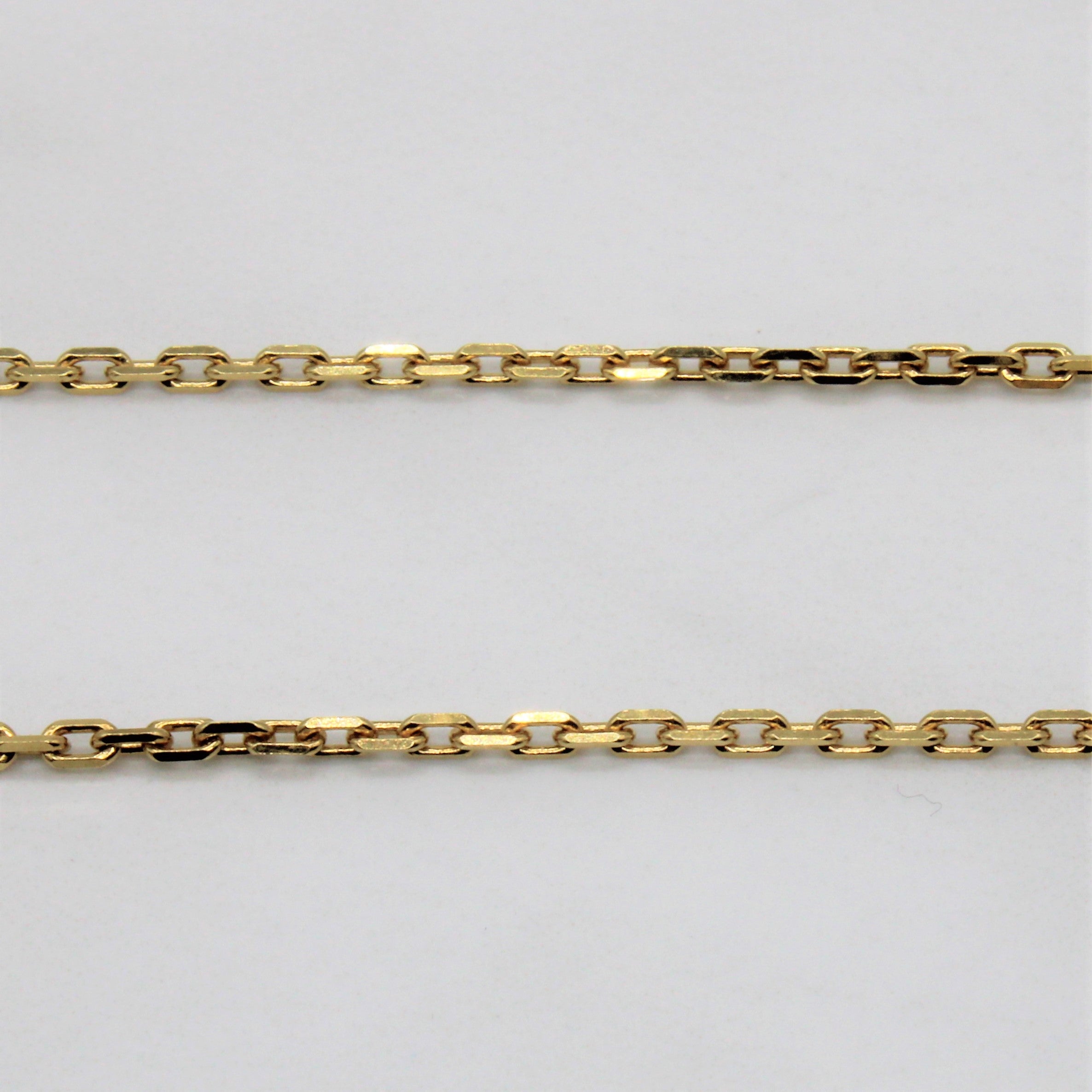 Vintage Italian Diamond Drop Plate Necklace | 0.33ctw | 17" |