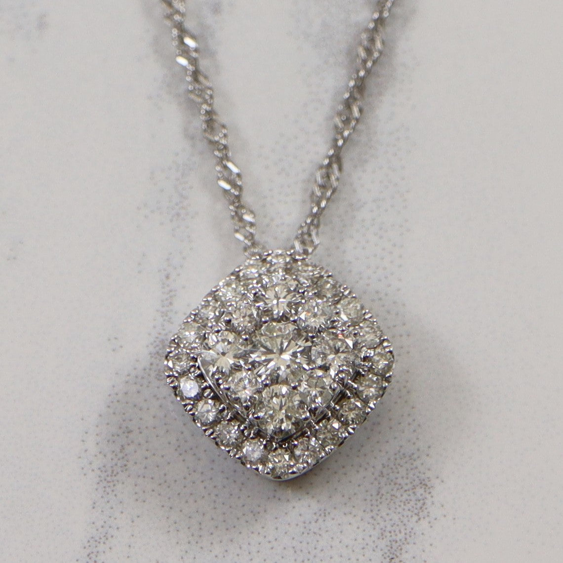 Cluster Diamond Necklace | 0.80ctw | 21" |