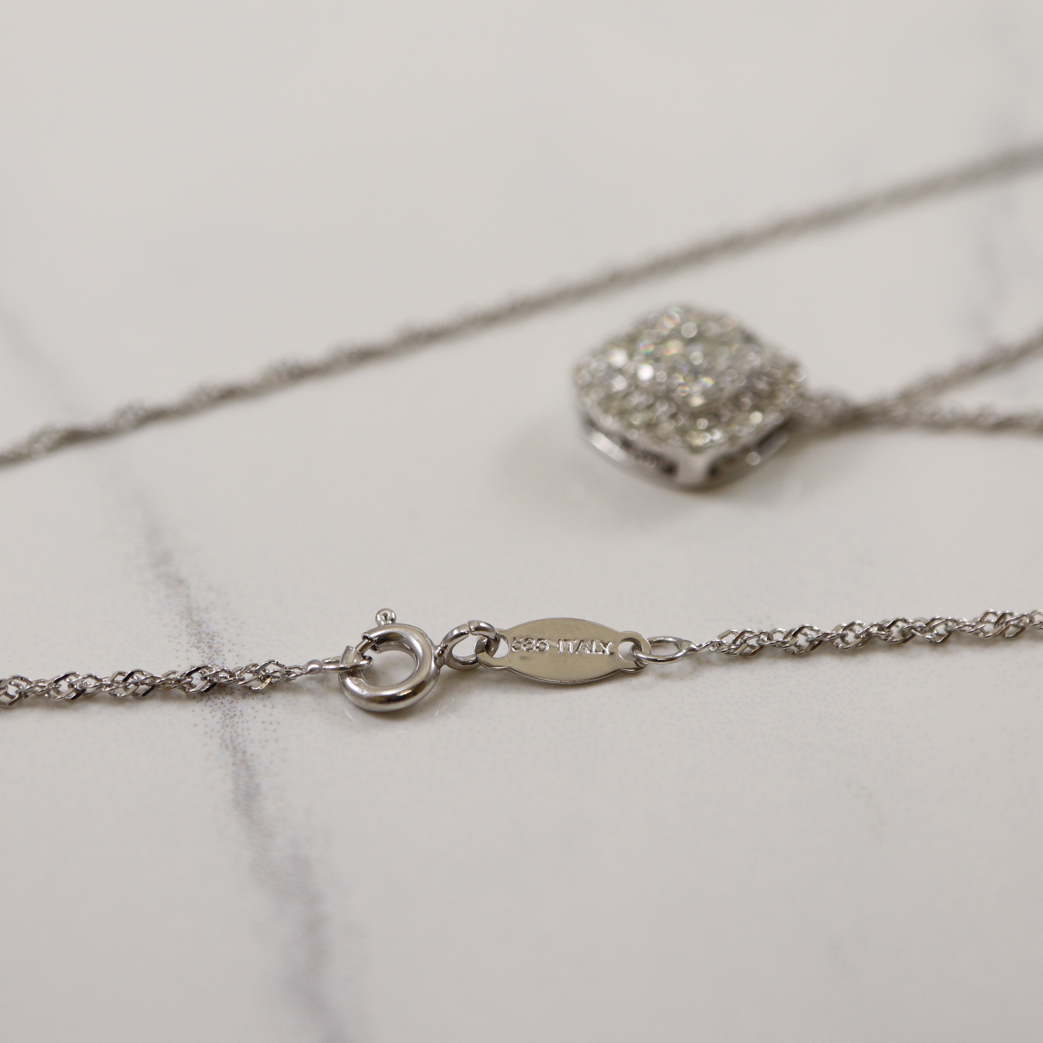 Cluster Diamond Necklace | 0.80ctw | 21" |