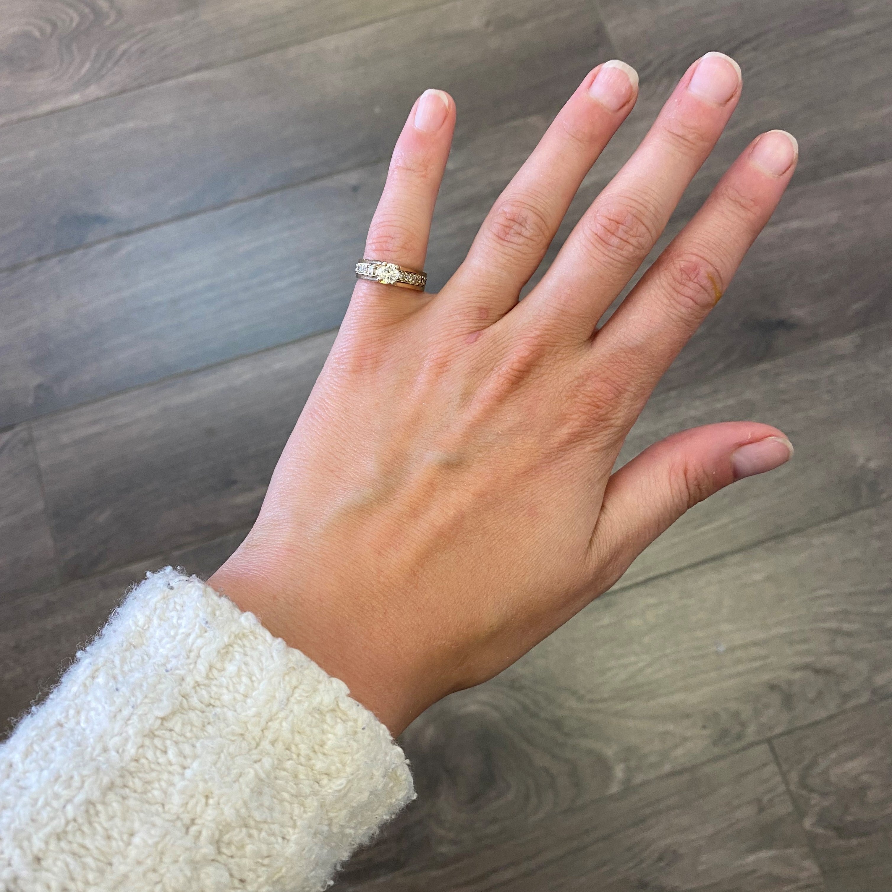 High Set Diamond Cathedral Engagement Ring | 0.67ctw | SZ 3.5 |