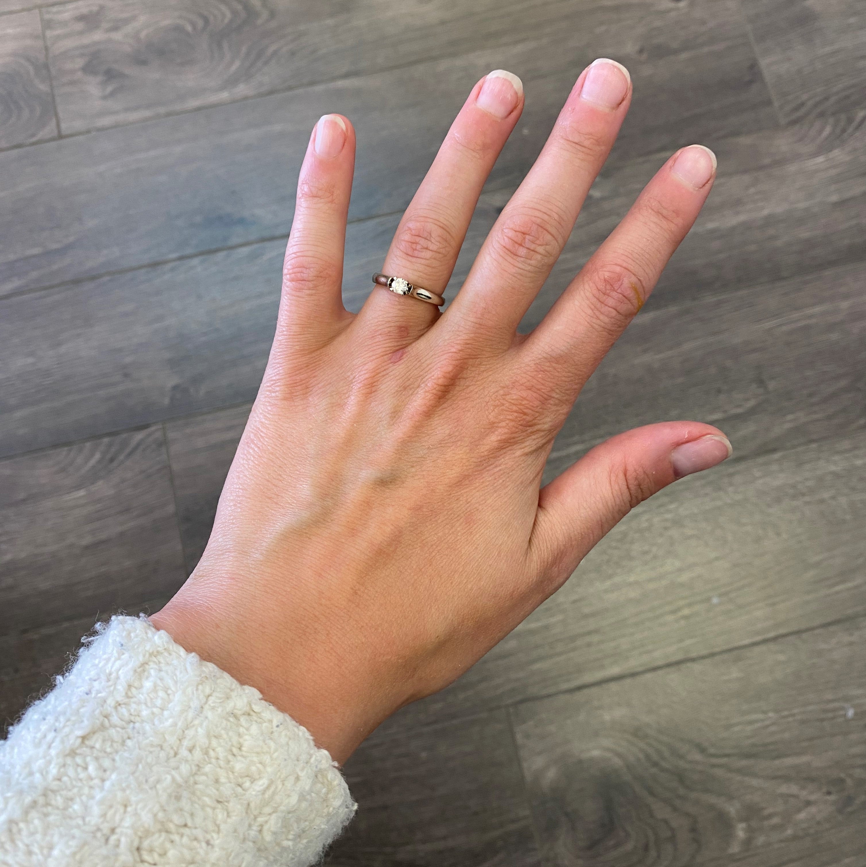 Diamond Solitaire Engagement Ring | 0.20ct | SZ 6.5 |